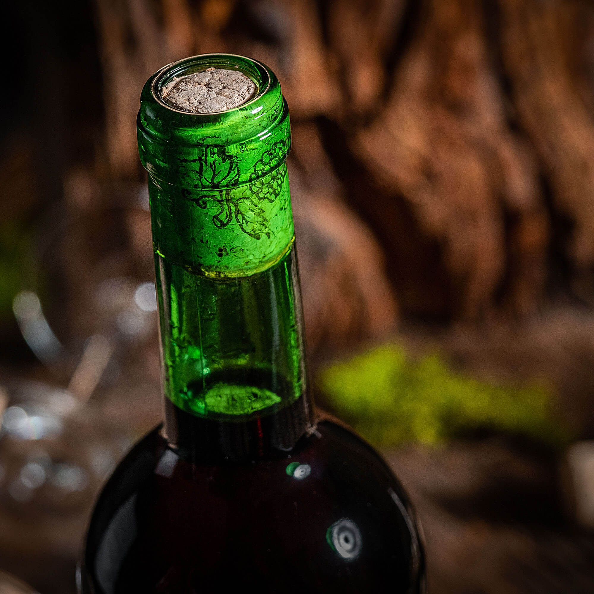 Butelka na wino Biagio 750ml zielona bez korka 1 szt.
