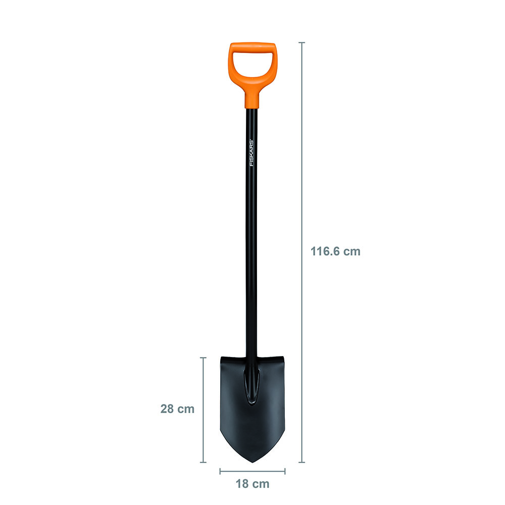 Fiskars 1066716 Solid Szpadel ostry metalowy