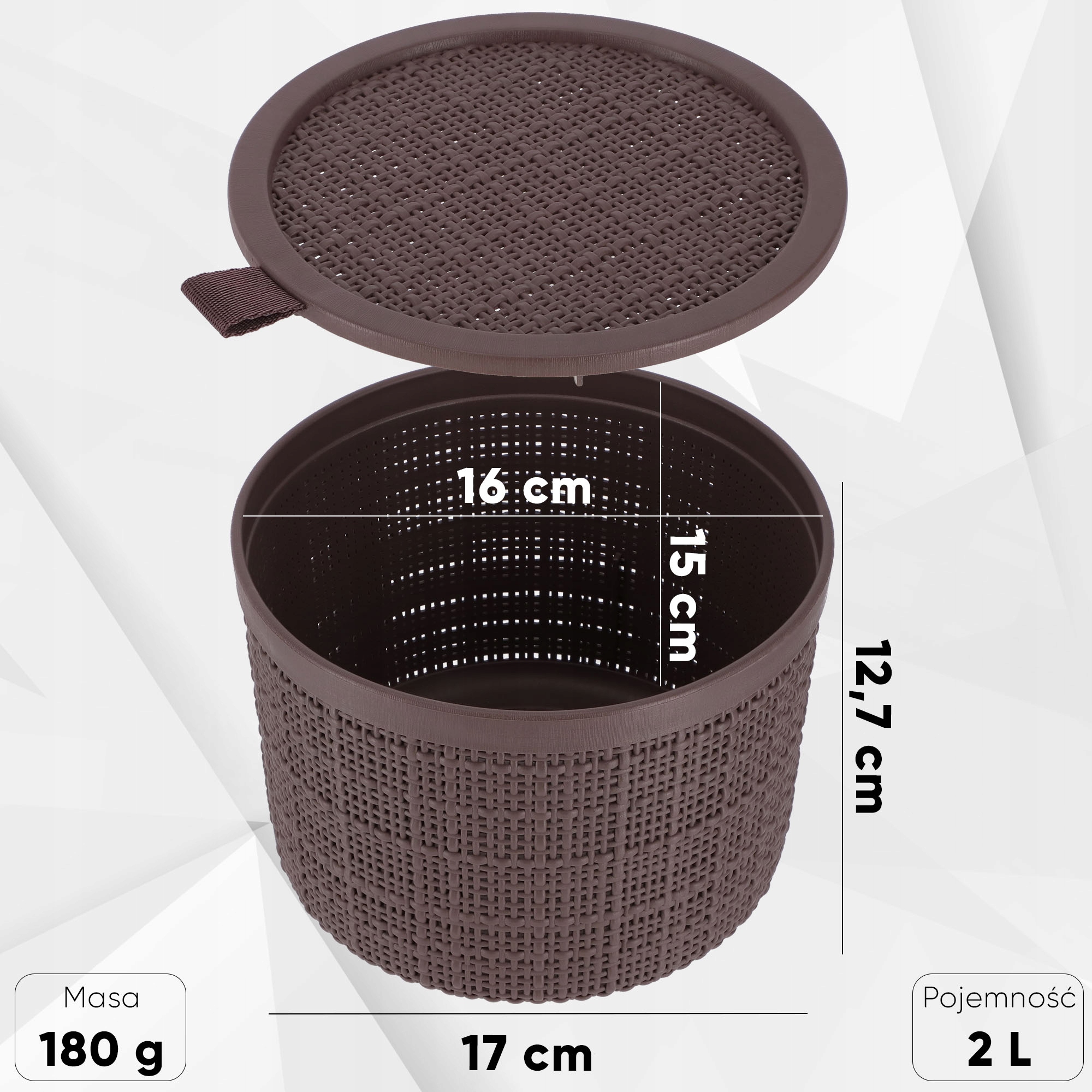 Pojemnik na drobiazgi 2L Curver Jute, brązowy