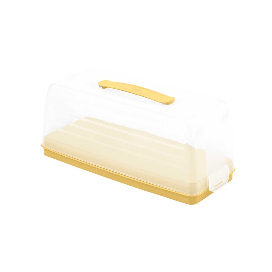 Pojemnik prostokątny na ciasto Curver Chef&Home 35.5 x 15 cm żółty