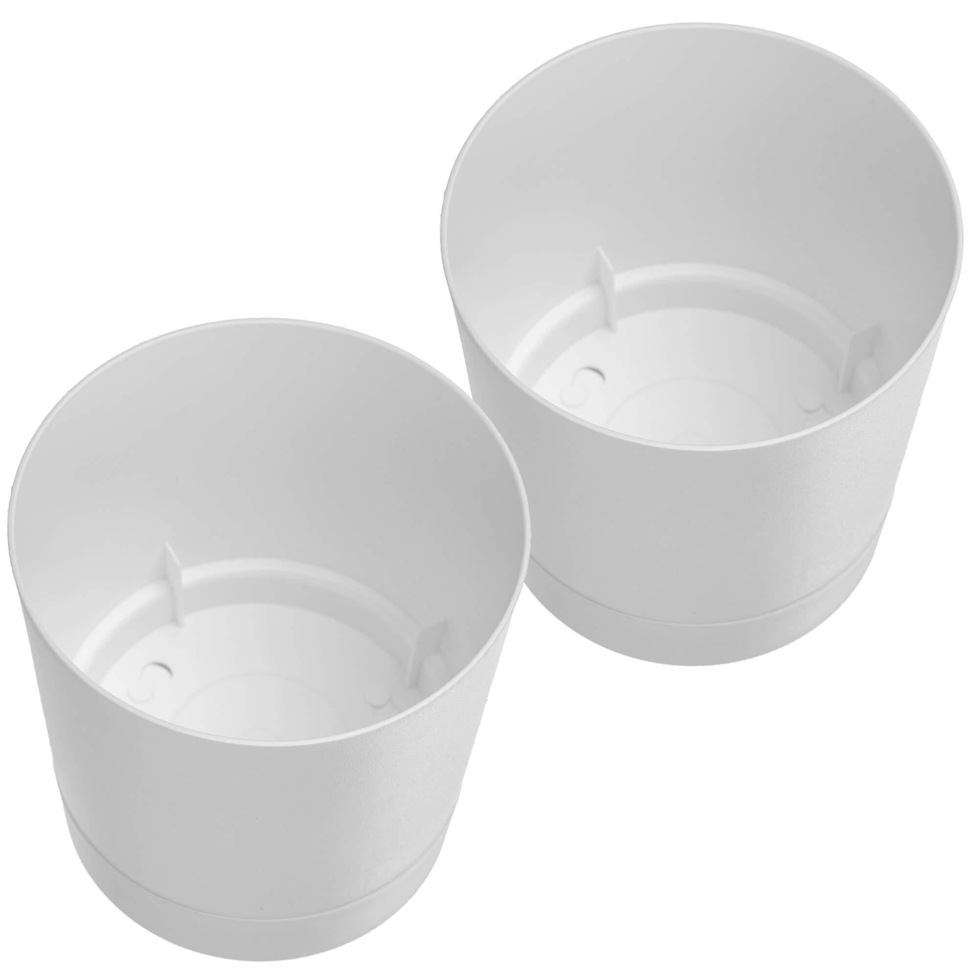 Donica z podstawką Verri 14.5 cm biała 2 szt.