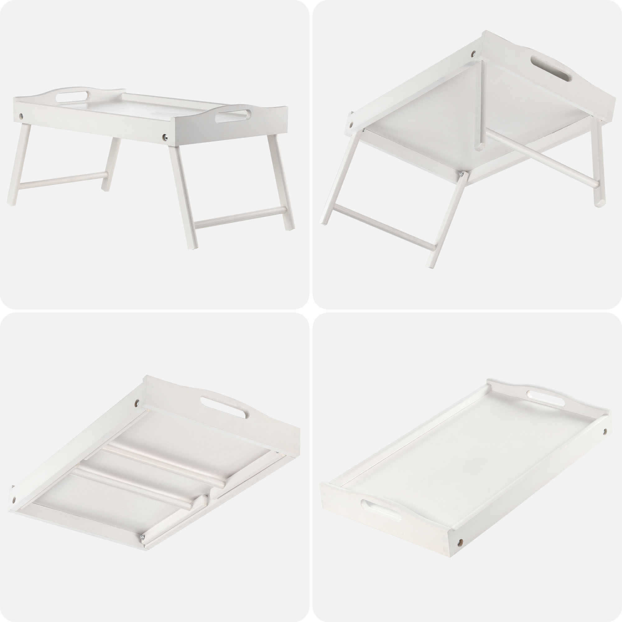 Stolik śniadaniowy Solia, pod laptopa, 50 cm, biały