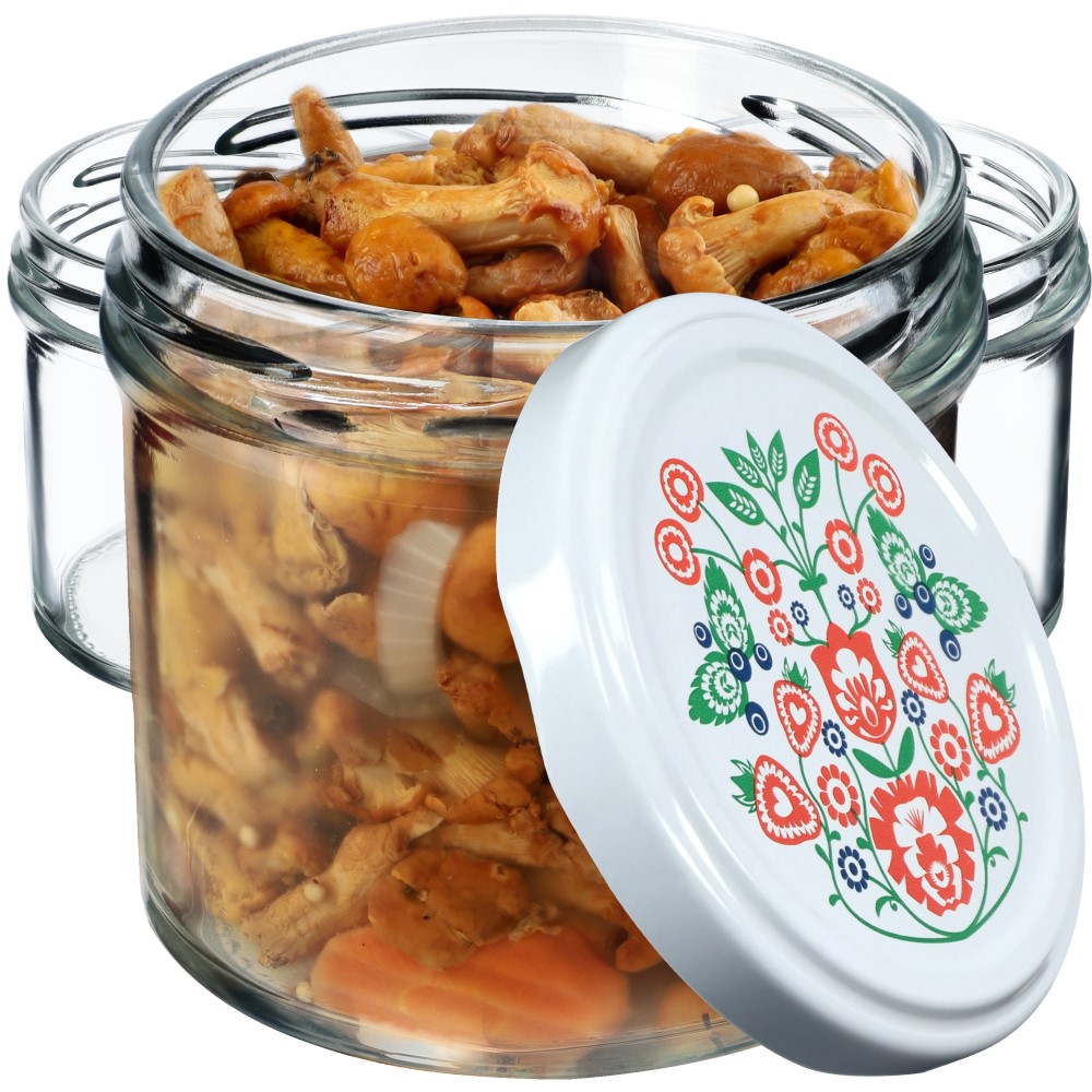 Słoiki Vigo 140ml 20szt fi 66 mm + wieczko "Folklor"