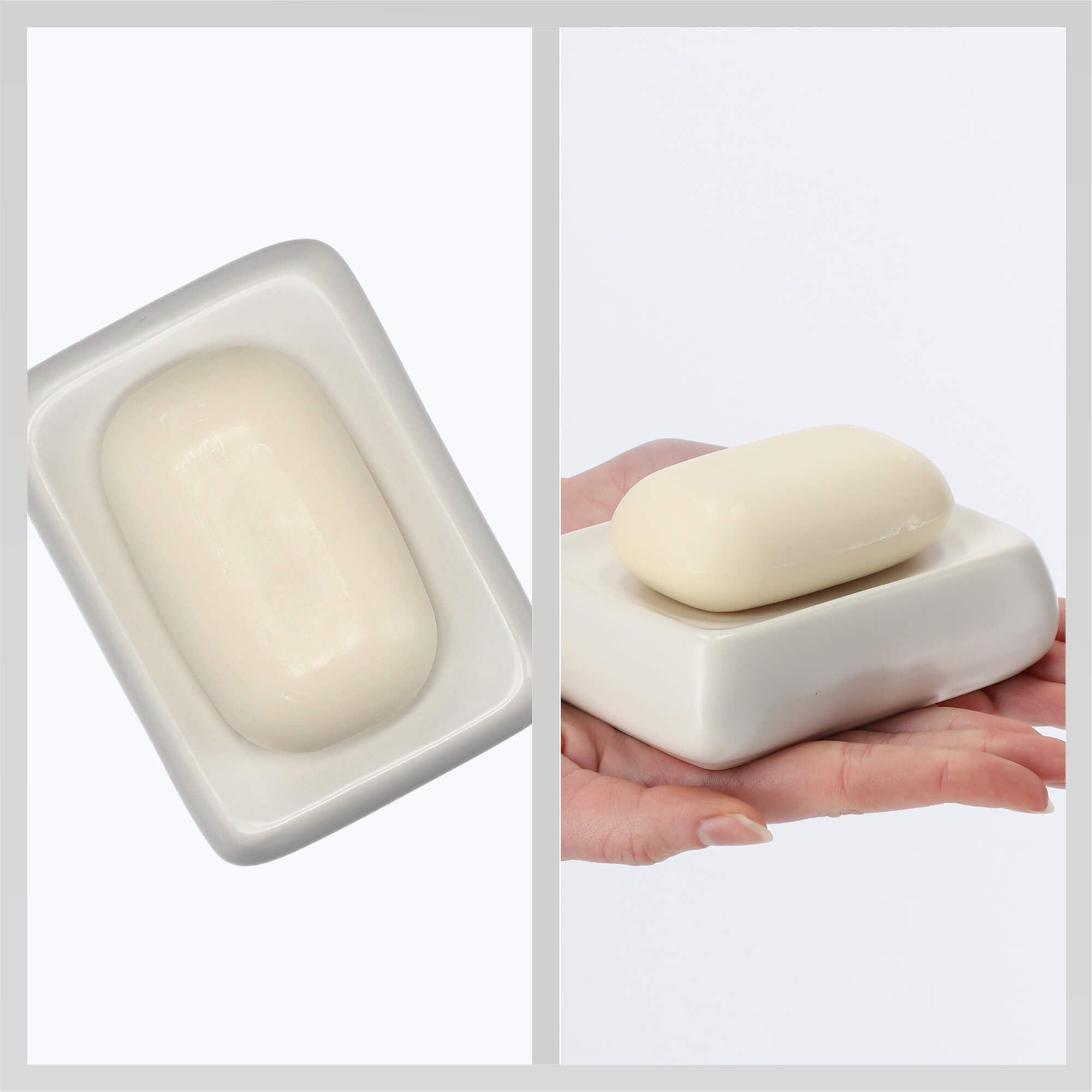 Mydelniczka ceramiczna 12 x 10 x 3 cm, biała