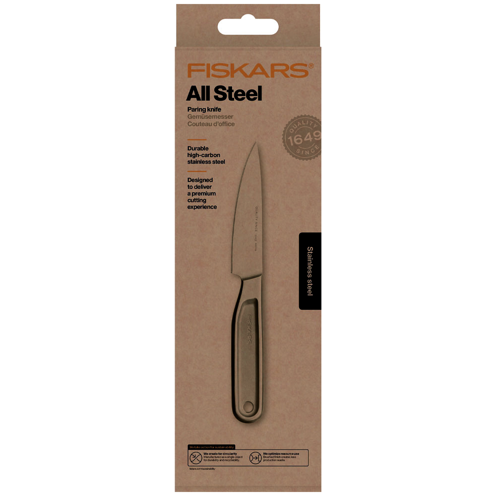 Fiskars 1062887 All Steel Nóż do obierania 10 cm