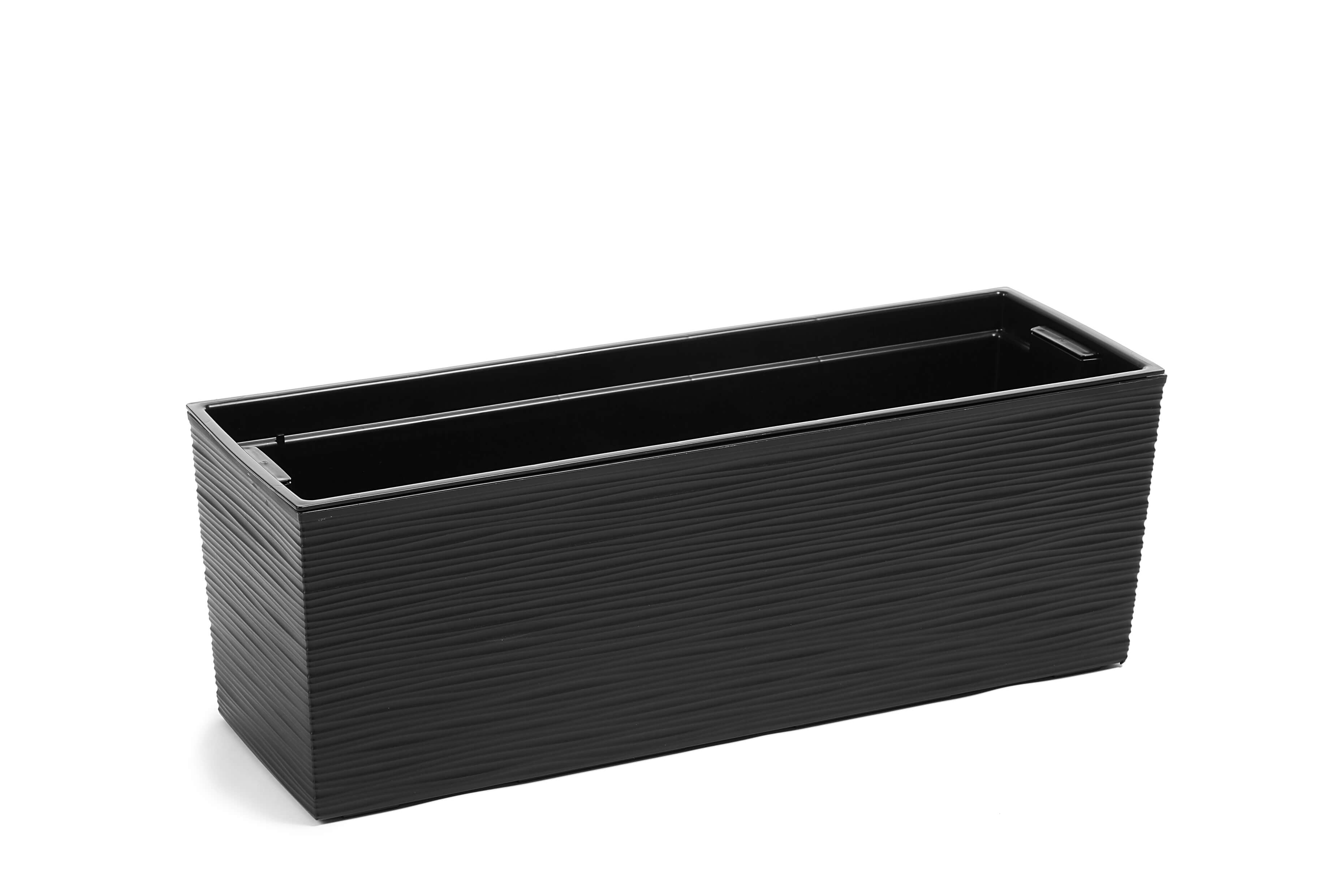 Skrzynka balkonowa z uchwytem Treviso 56 x 19 cm, czarna
