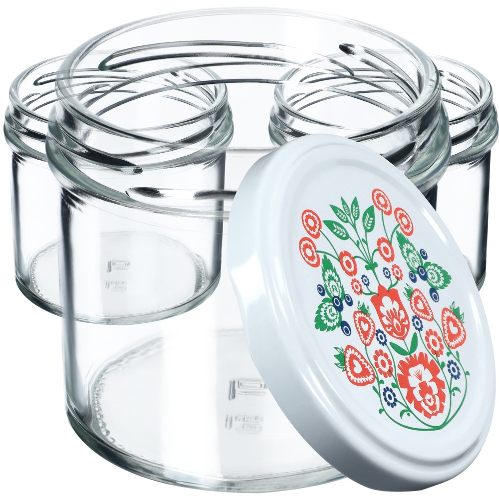 Słoiki Vigo 140ml 20szt fi 66 mm + wieczko "Folklor"
