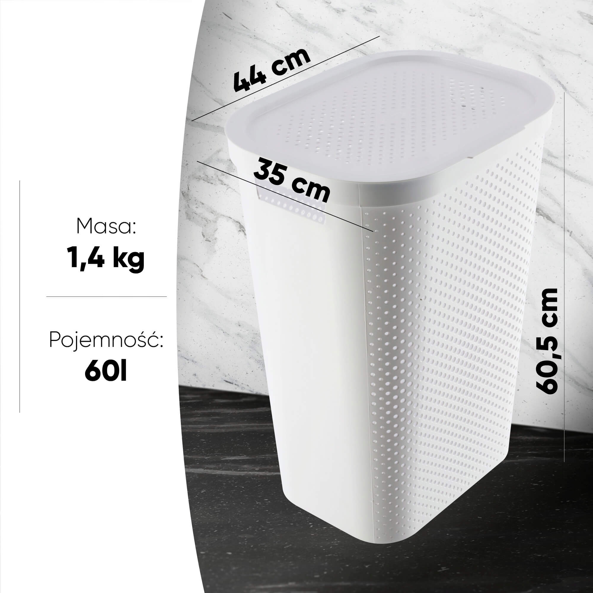 Kosze z pokrywą Curver Infinity 60L mix kolorów, 2 szt. popielaty