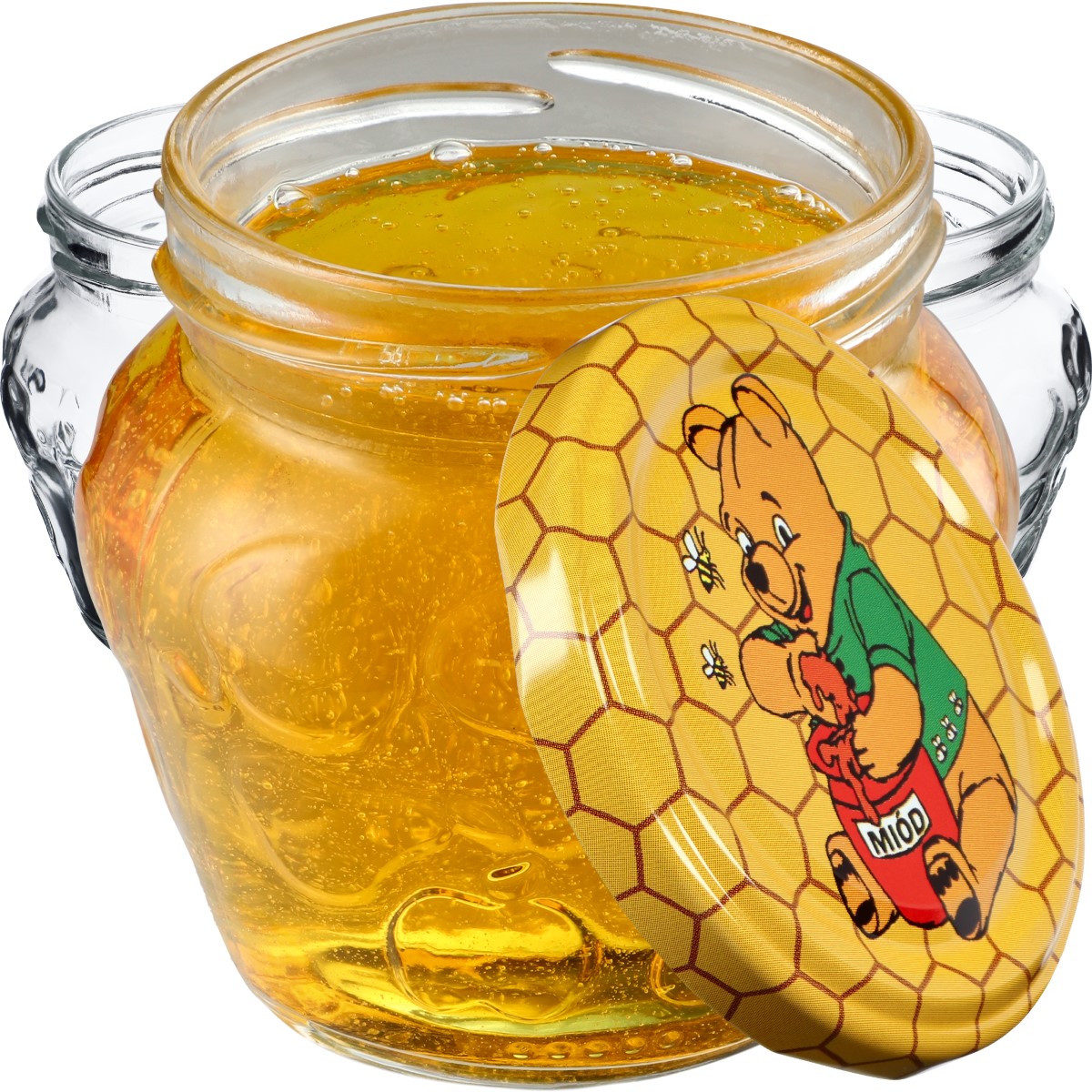 Słoiki Kemi 200ml 50szt fi 66 mm + wieczka "Miód"