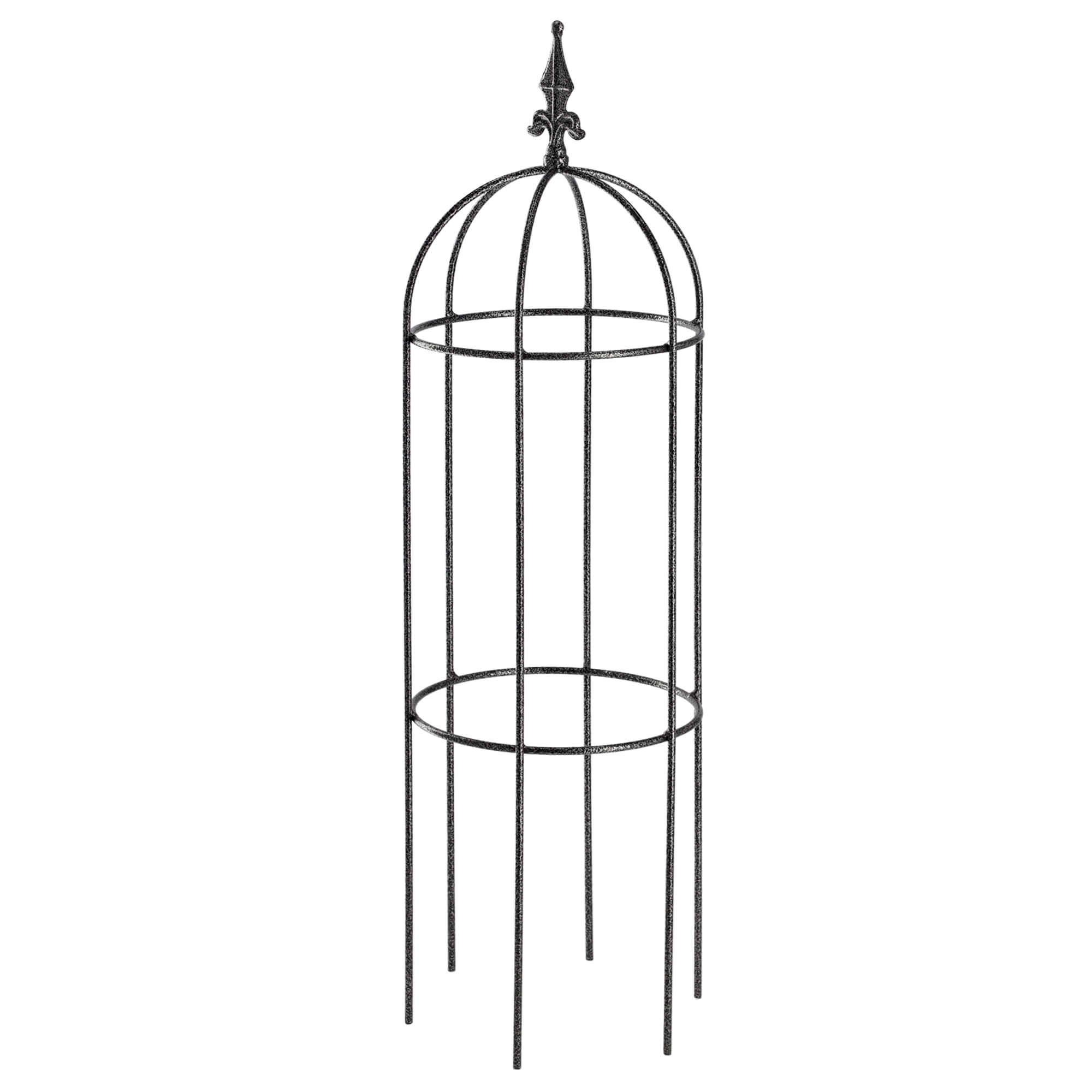 Obelisk ogrodowy na kwiaty metalowy Toara 100 x 30 cm