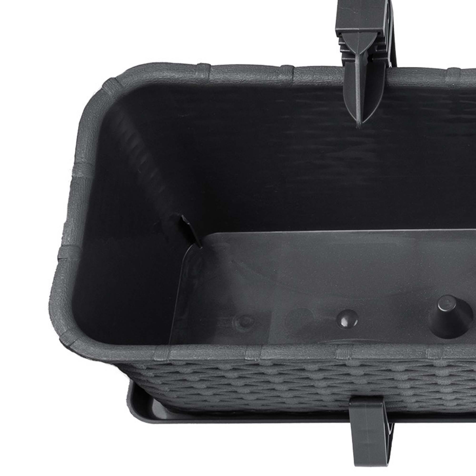 Skrzynka balkonowa z uchwytami Castro antracyt 40 cm, 4 szt.
