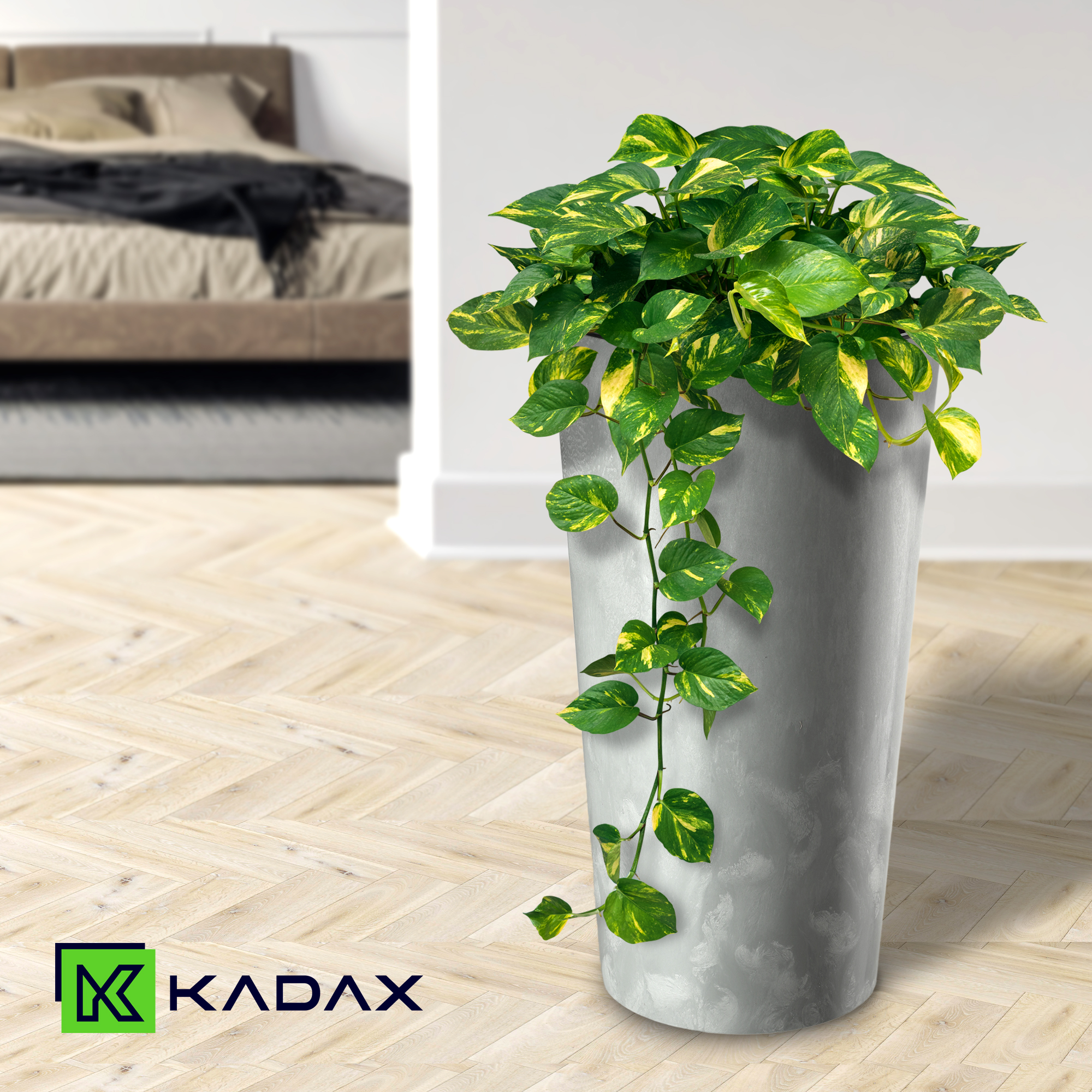Doniczka na kwiaty Merag 30cm szary beton