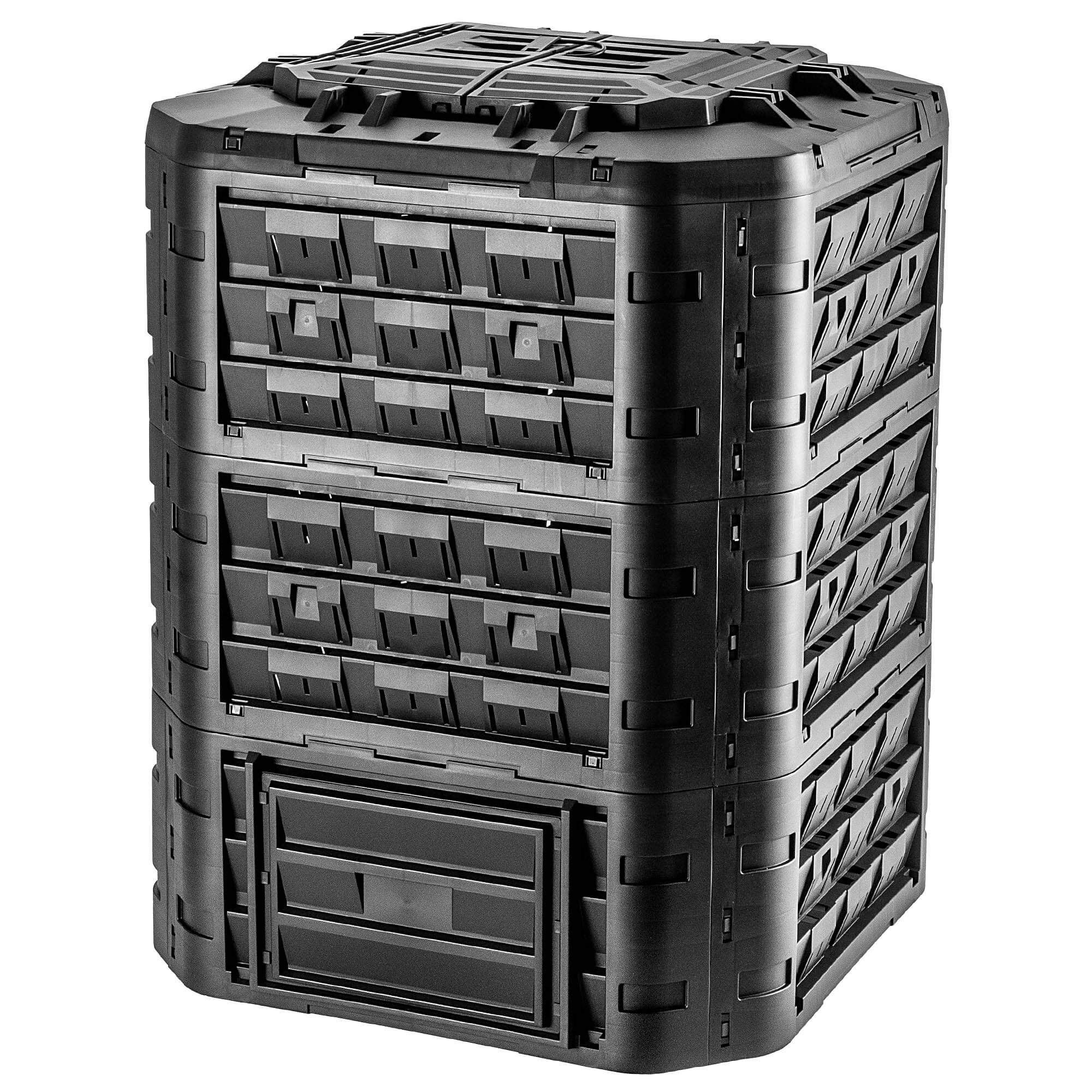 Kompostownik ogrodowy Fixem 950L czarny