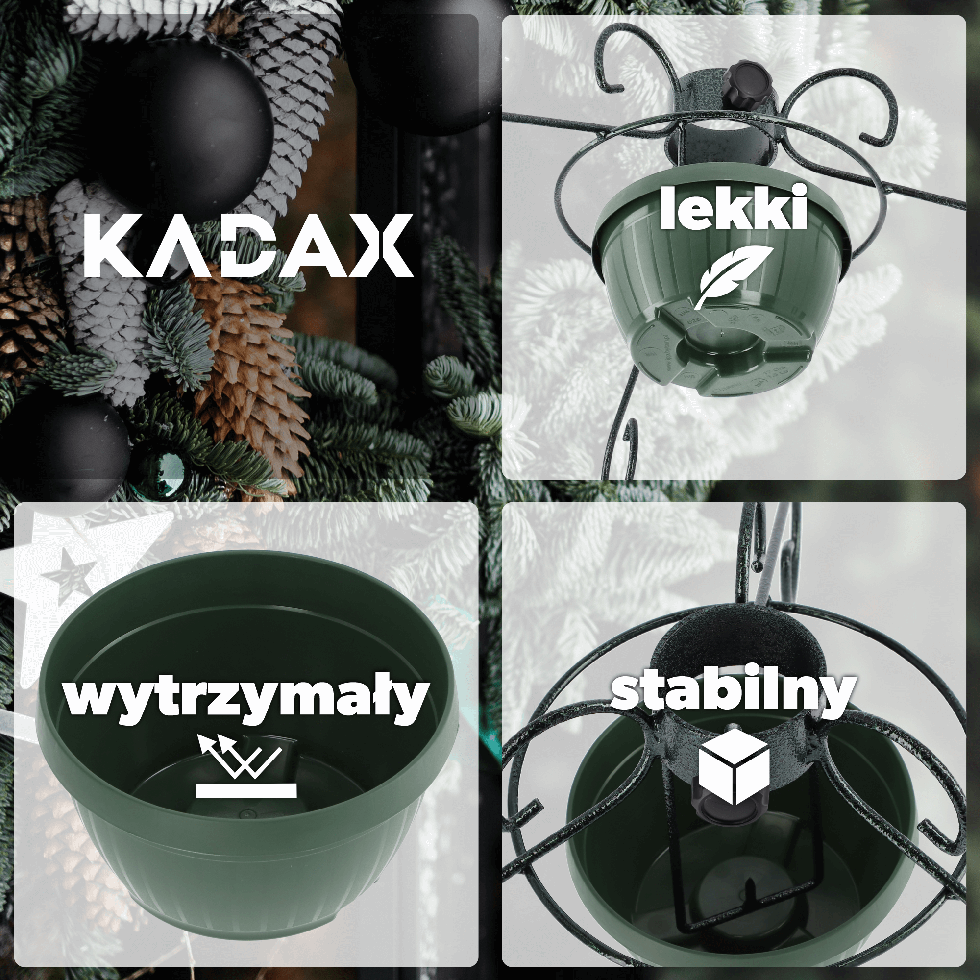 Stojak na choinkę 46cm zielony