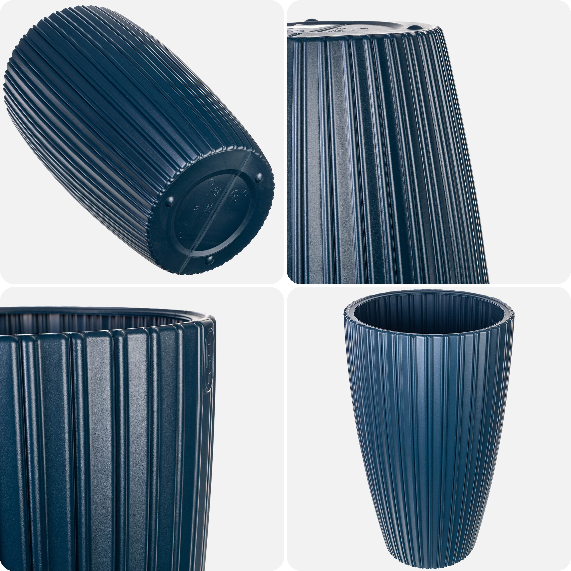 Doniczka z wkładem Lavoye 30cm granatowy