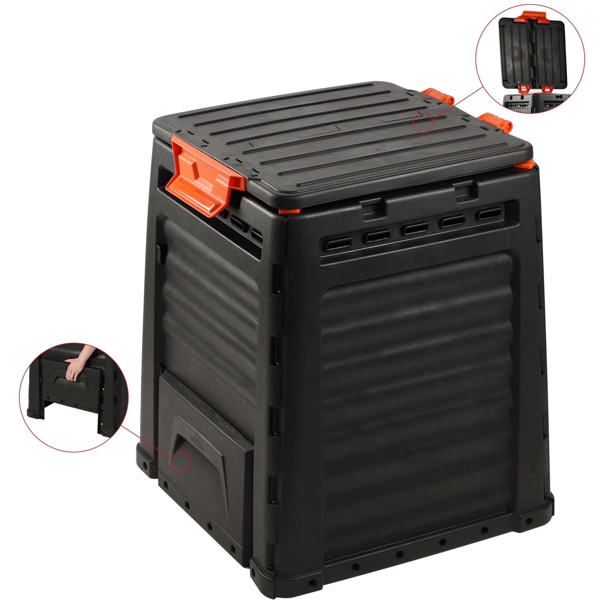 Kompostownik ogrodowy Keter 320L, czarny
