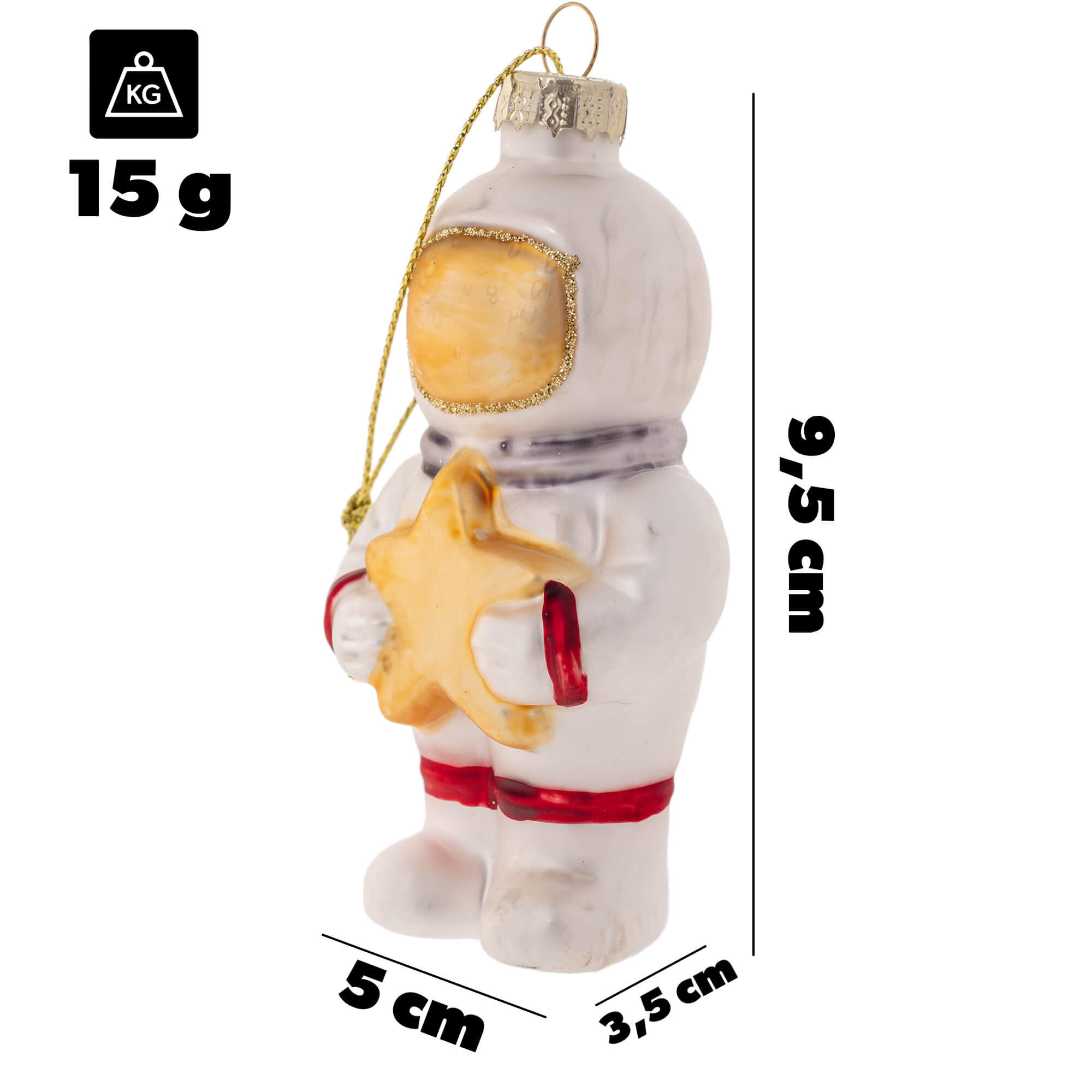 Bombka szklana choinkowa Ronno kosmonauta
