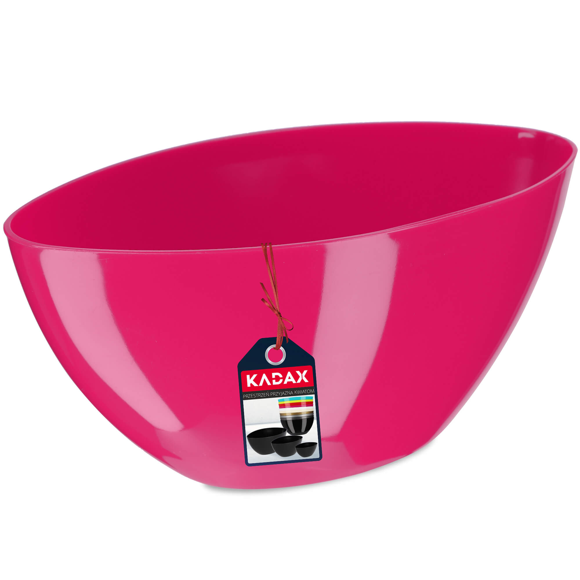 Doniczka na kwiaty owalna 38 cm, fuksja