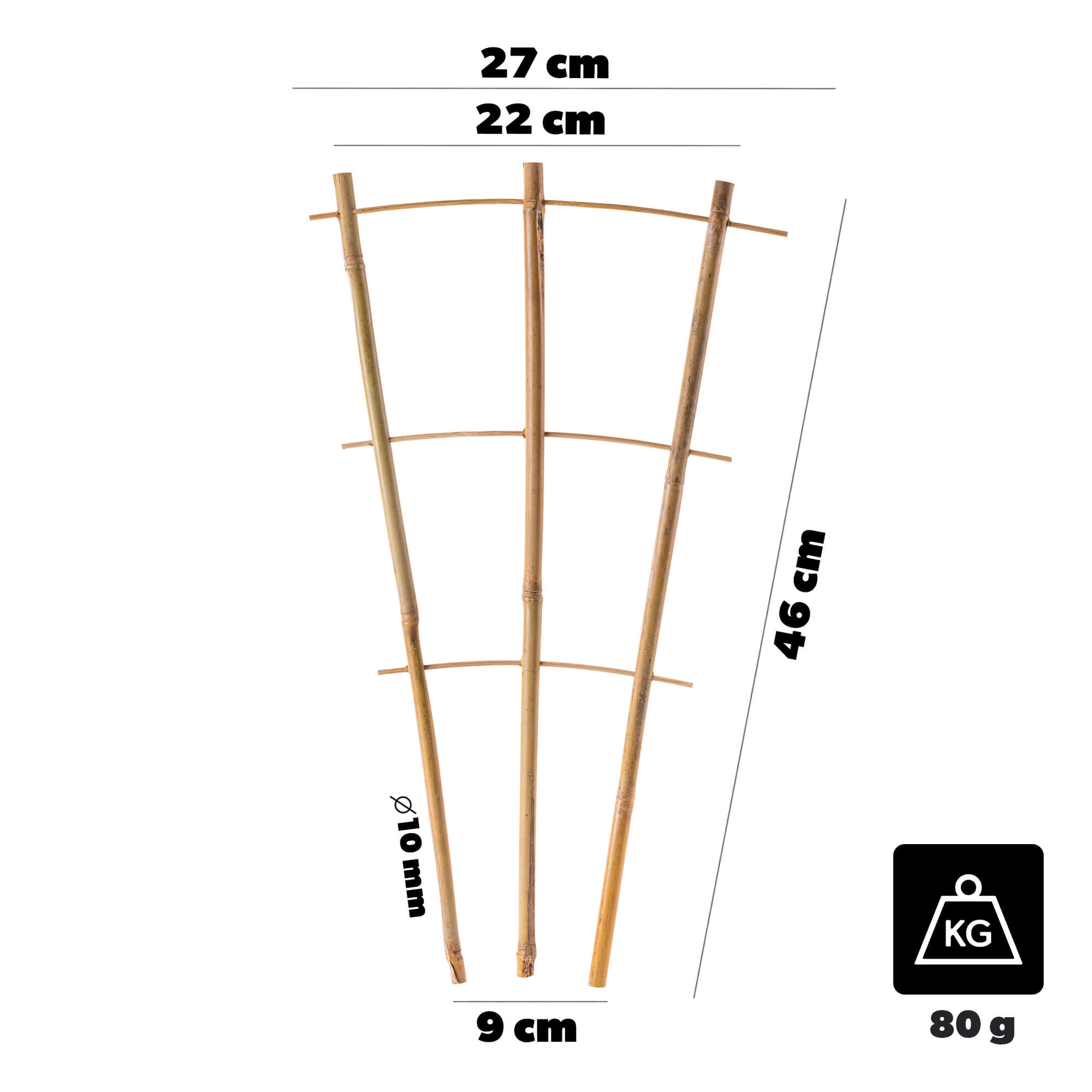 Drabinka bambusowa 45 cm 1 szt.