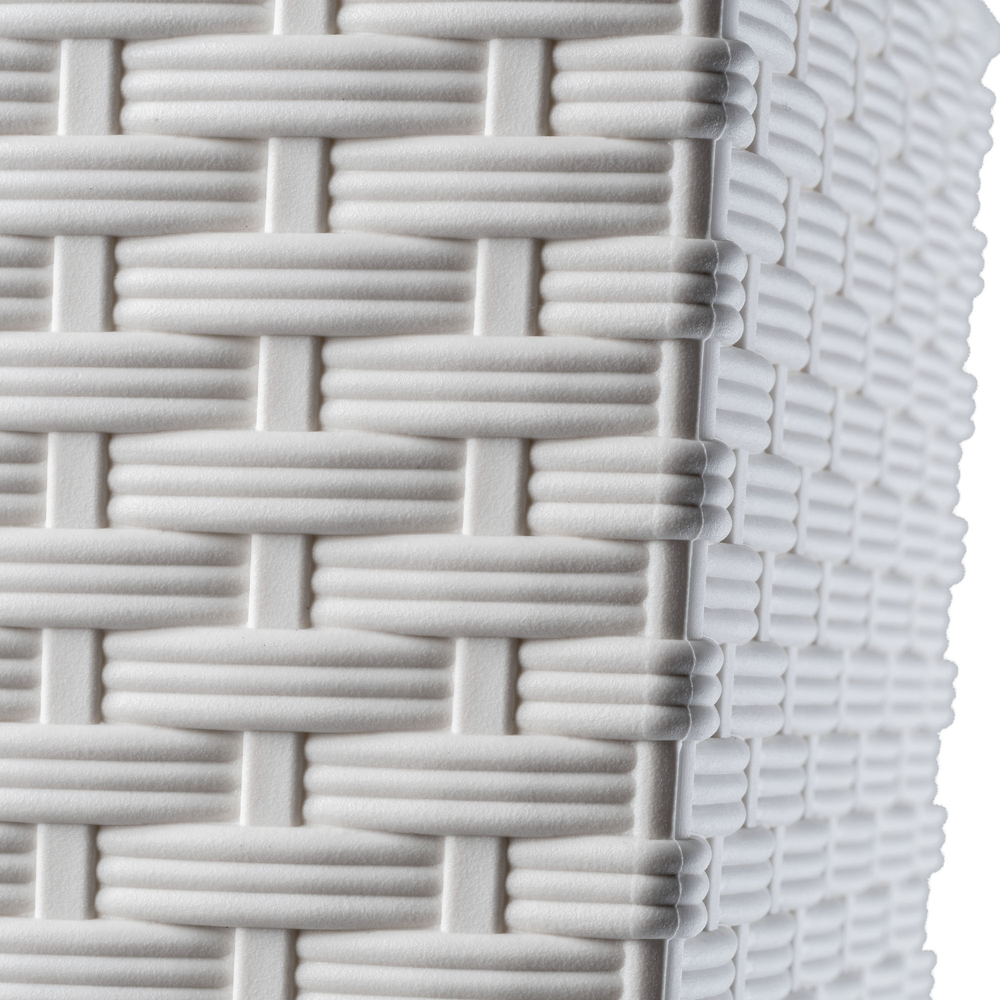 Donica z wkładem rattan Pesaro 19 cm, kremowa