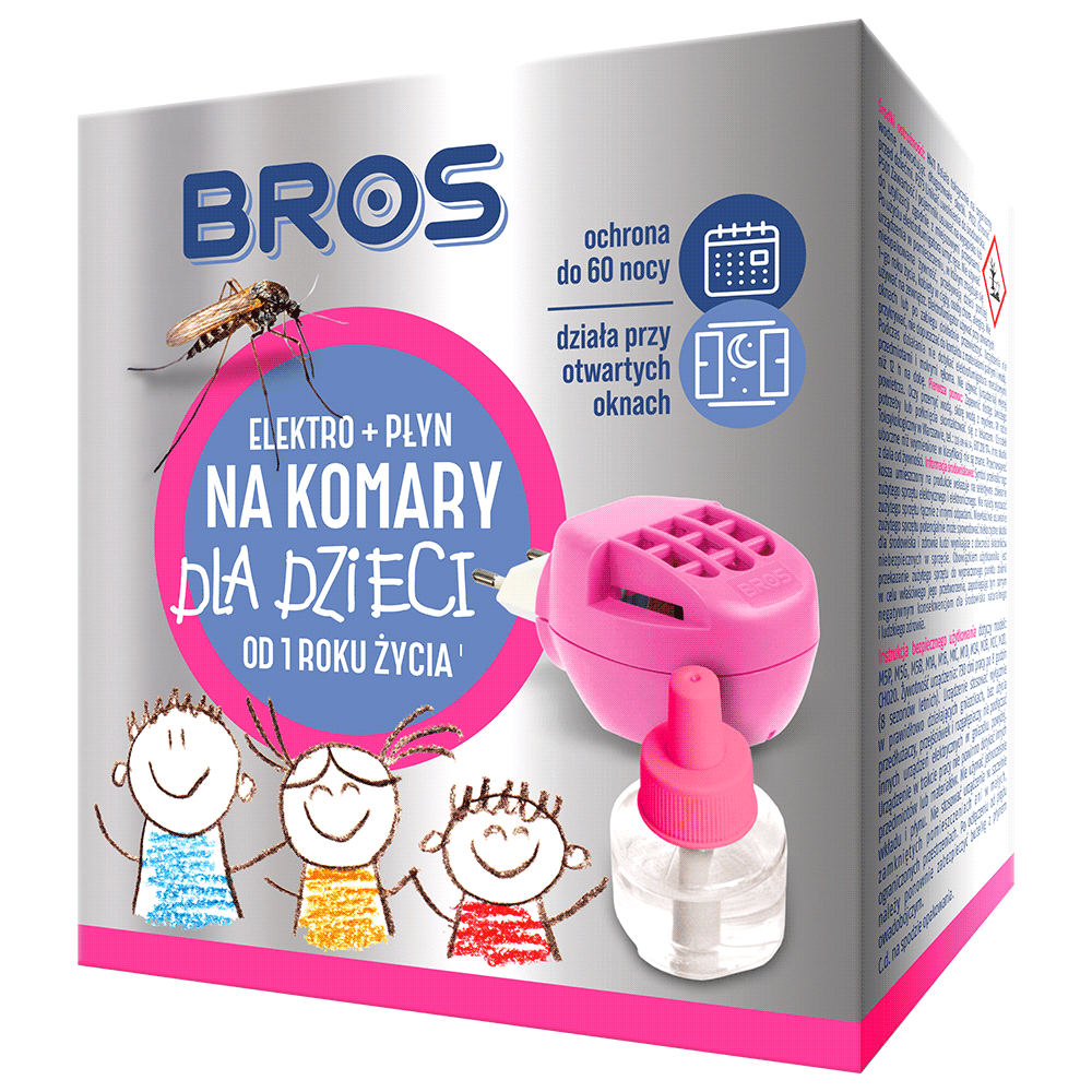 Bros Elektrofumigator + płyn na komary dla dzieci