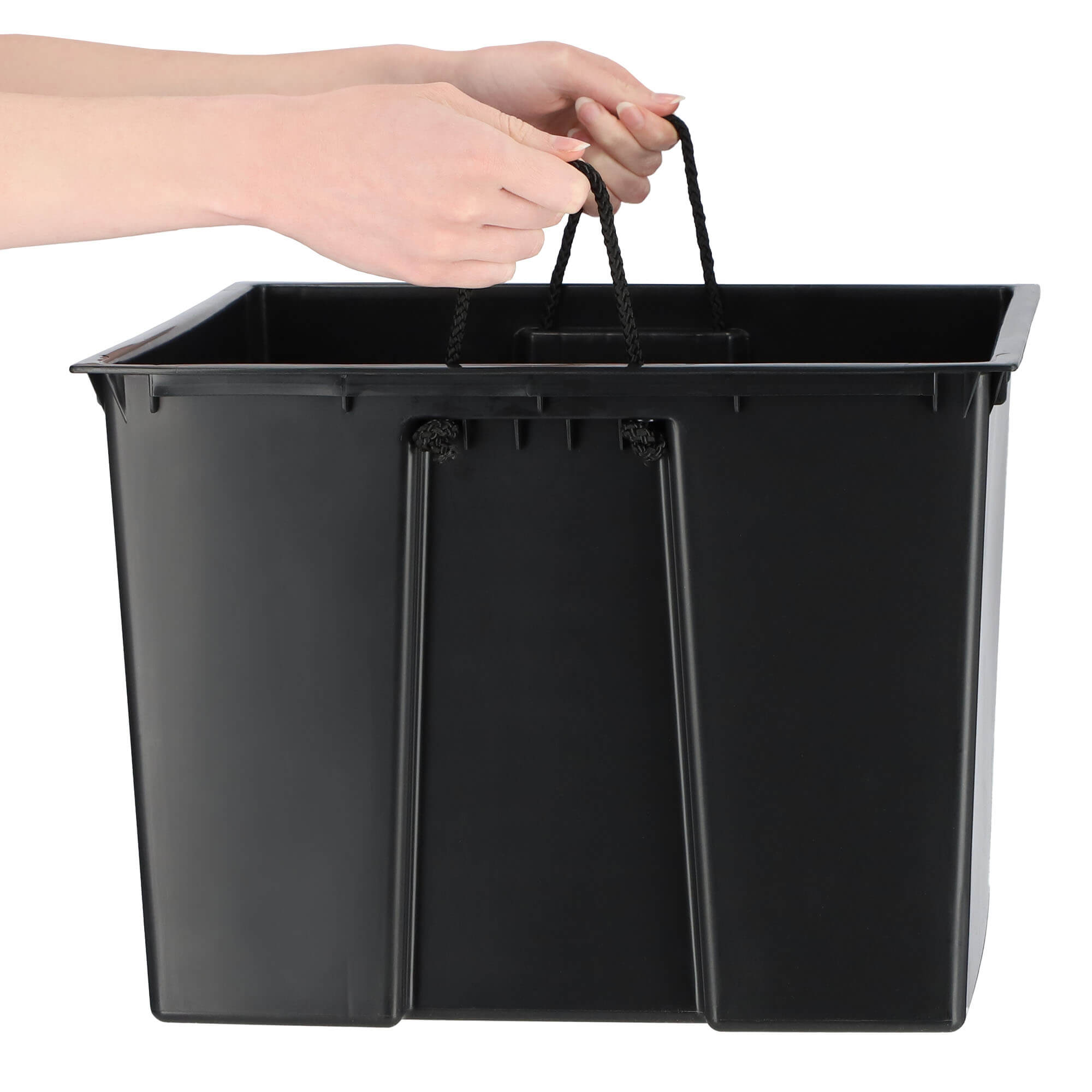 Donica na kwiaty z wkładem Tuluza dłuto 40 cm, czarna
