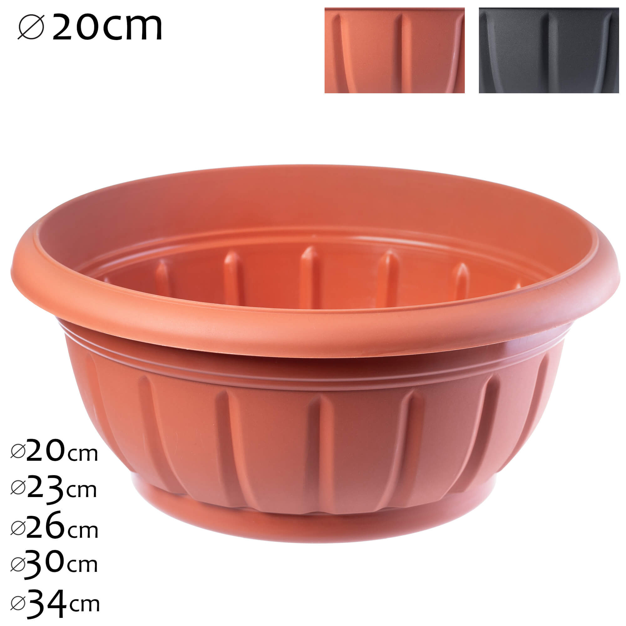 Misa na kwiaty Budrio 20 cm, terakota
