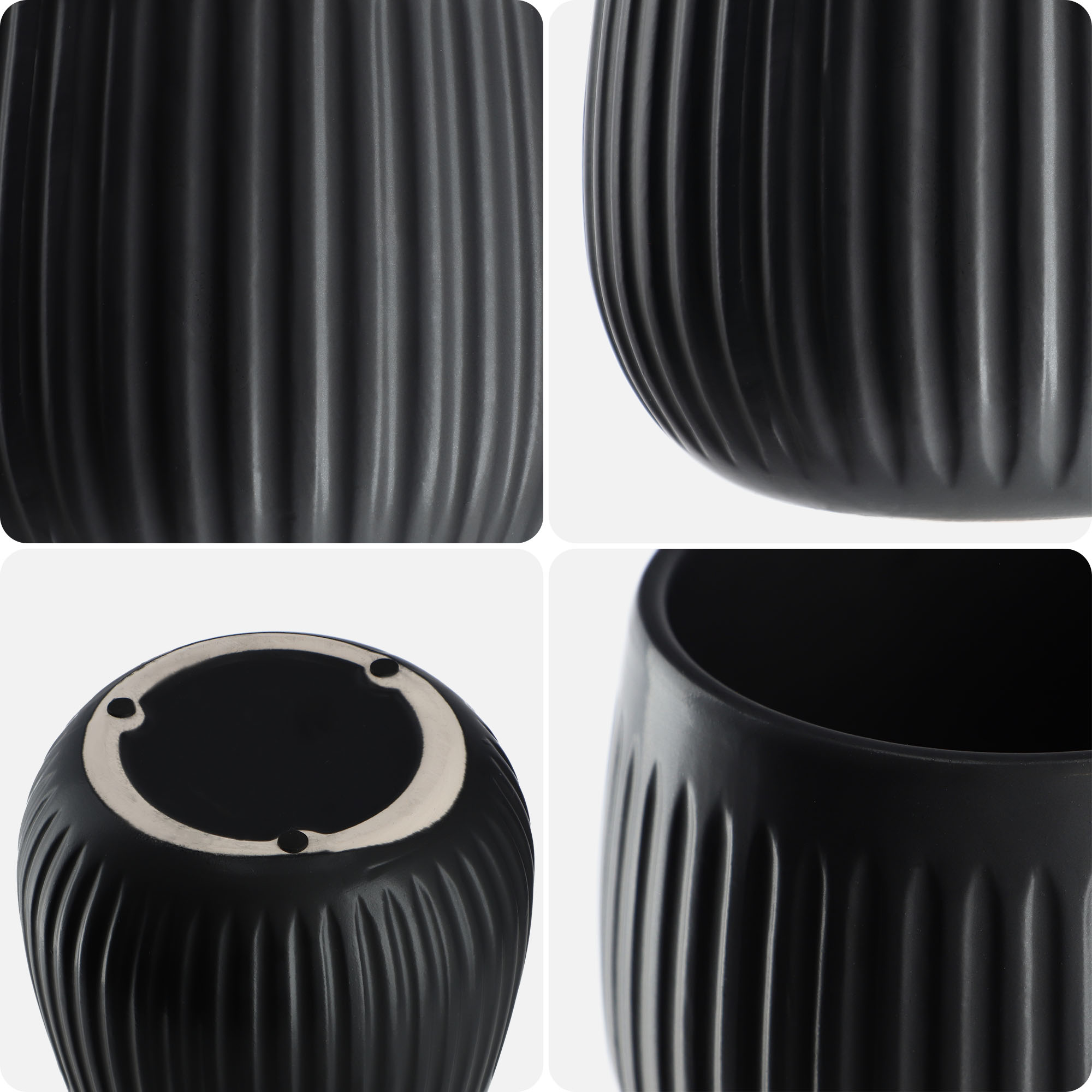 Osłonka ceramiczna Vario 12 cm, czarna
