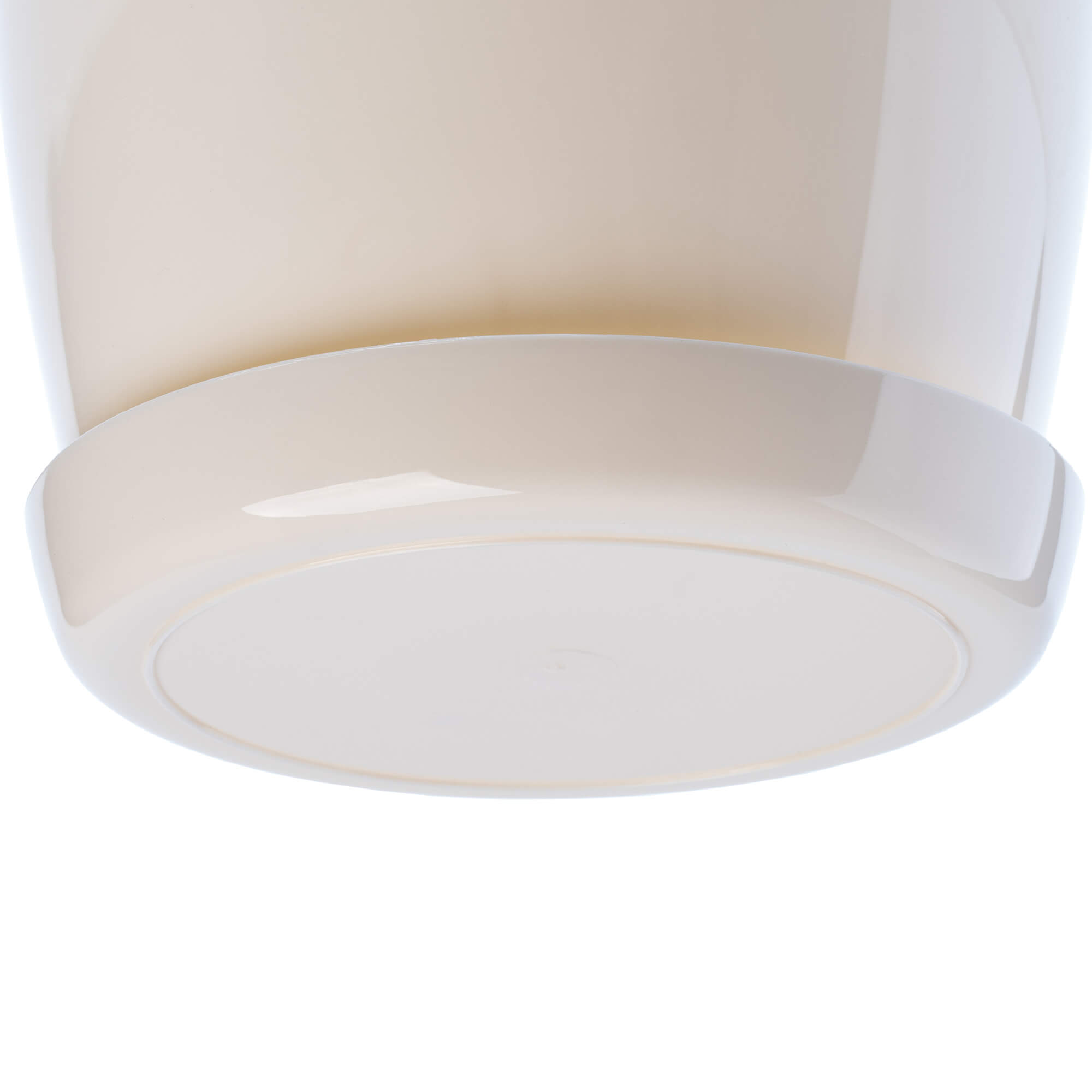 Doniczka Agen z podstawką 18 cm, kremowa