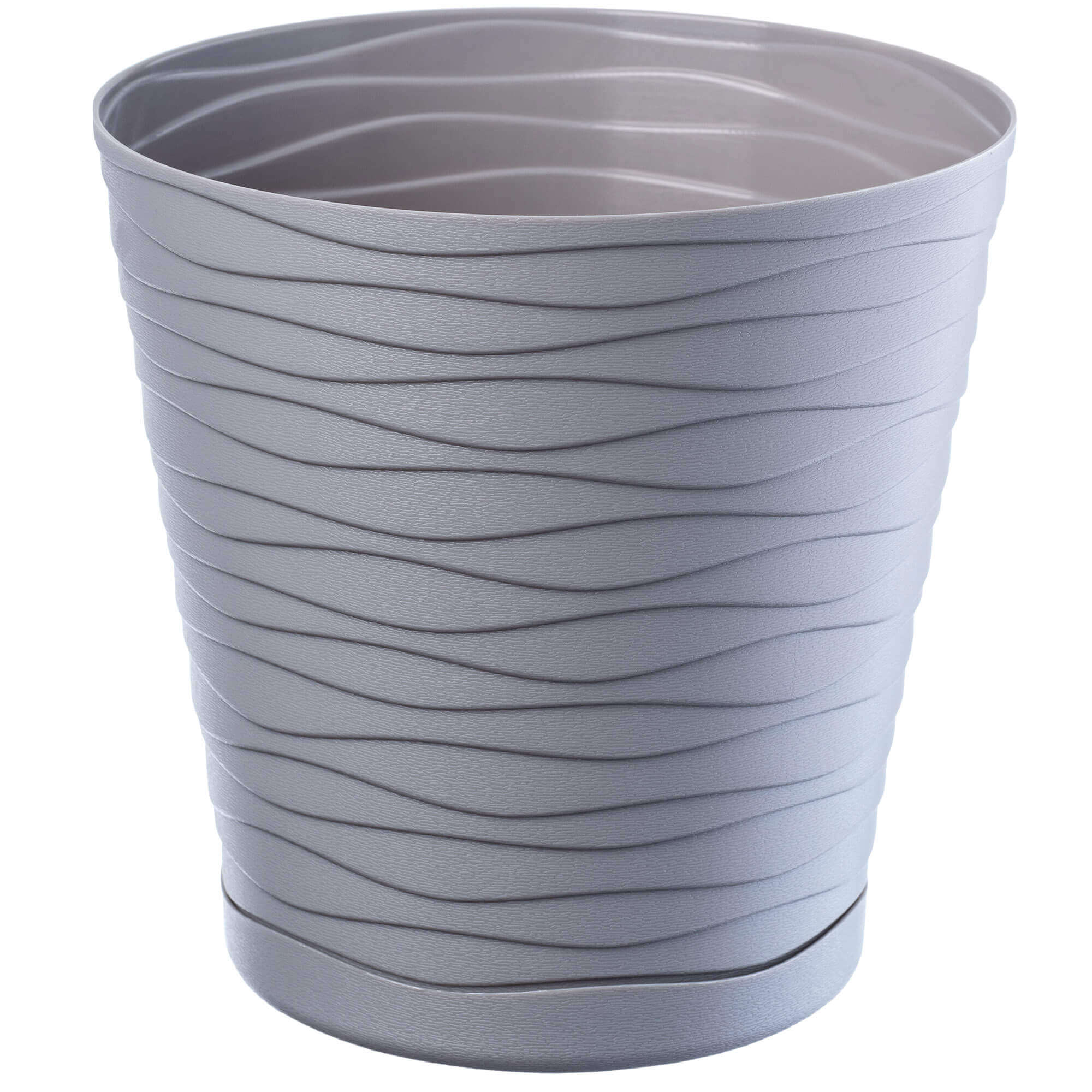 Doniczka z podstawką Greve 30 cm, szara