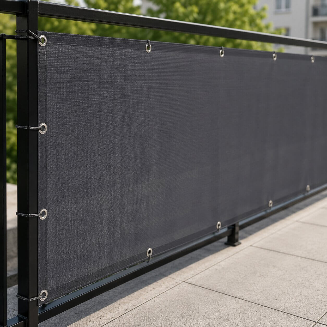 Osłona balkonowa Caplanne 0.9 x 5m czarna