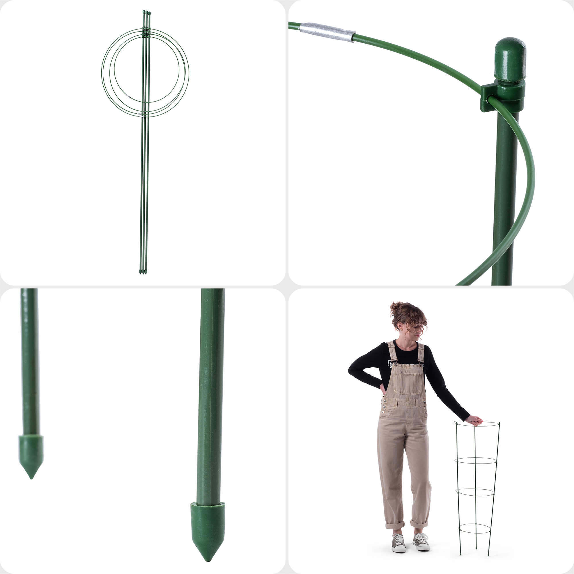 Podpora pierścieniowa do roślin Bodiel 90 cm 3 szt.