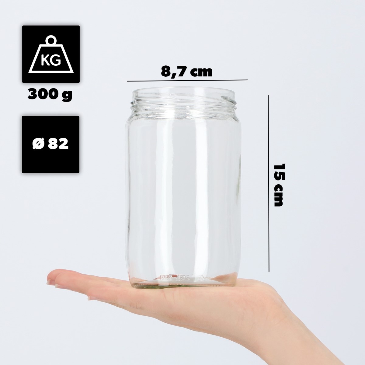 Słoiki na przetwory Niva 720ml fi 82 mm 24szt + wieczko Pszczoła