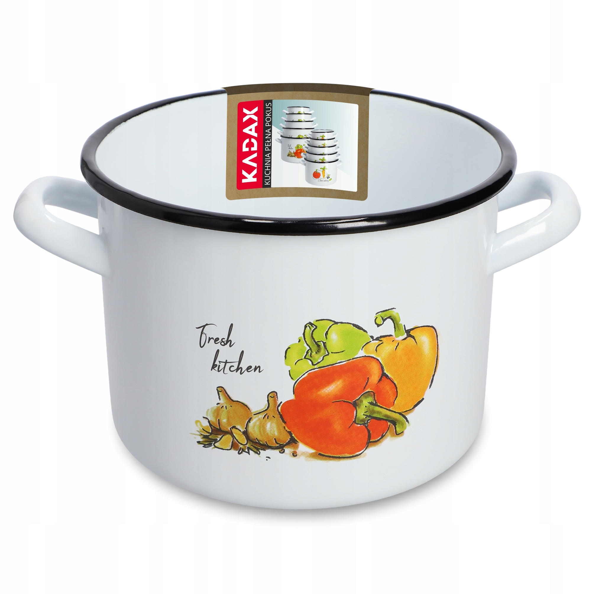 Garnek emaliowany 3,4L, biały