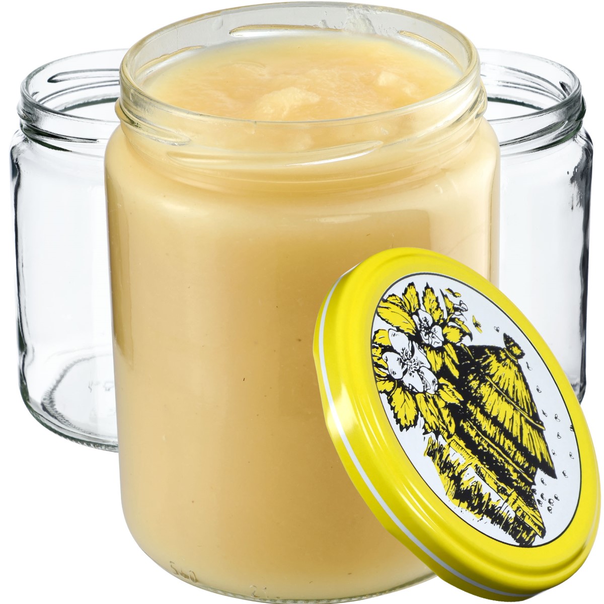 Słoiki na przetwory Maki 540ml 16szt fi 82 mm + wieczka "Pszczoły"
