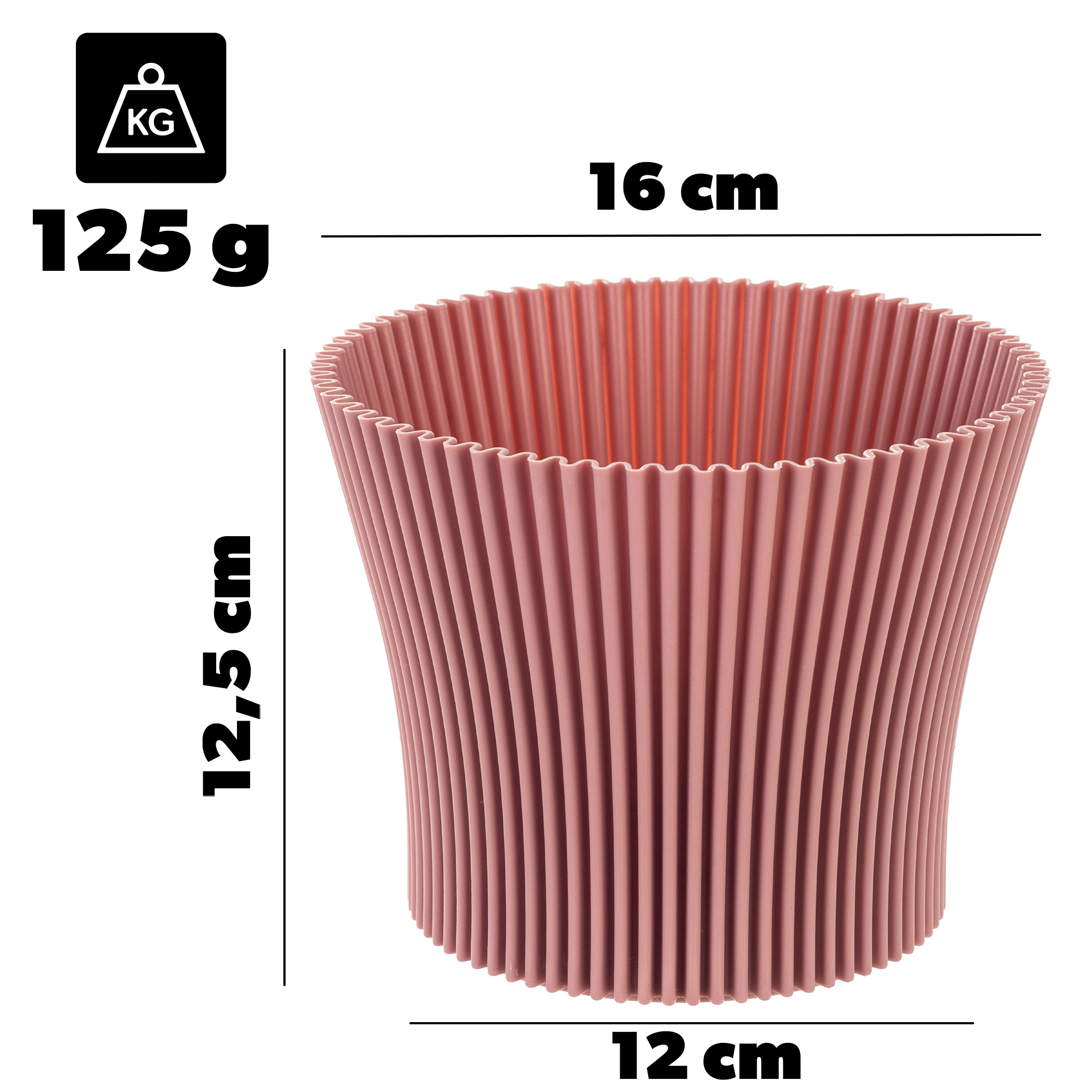 Doniczka na kwiaty Estrela 16cm różowy