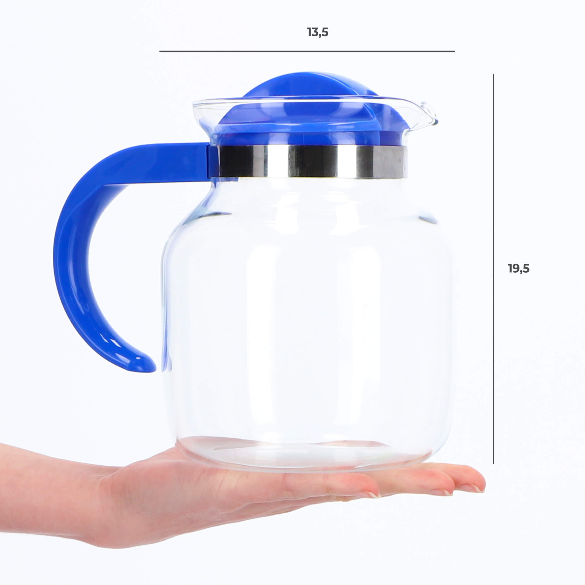 Dzbanek z pokrywką do herbaty Naveil, 1,5L niebieski