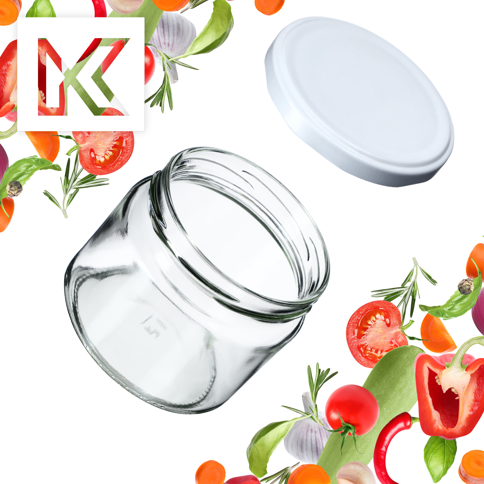 Słoiki Sonka 330ml 50szt fi 82 mm + wieczka białe
