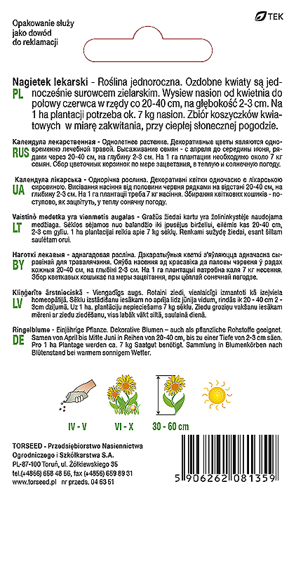 Nagietek lekarski Calendula officinalis 3g
