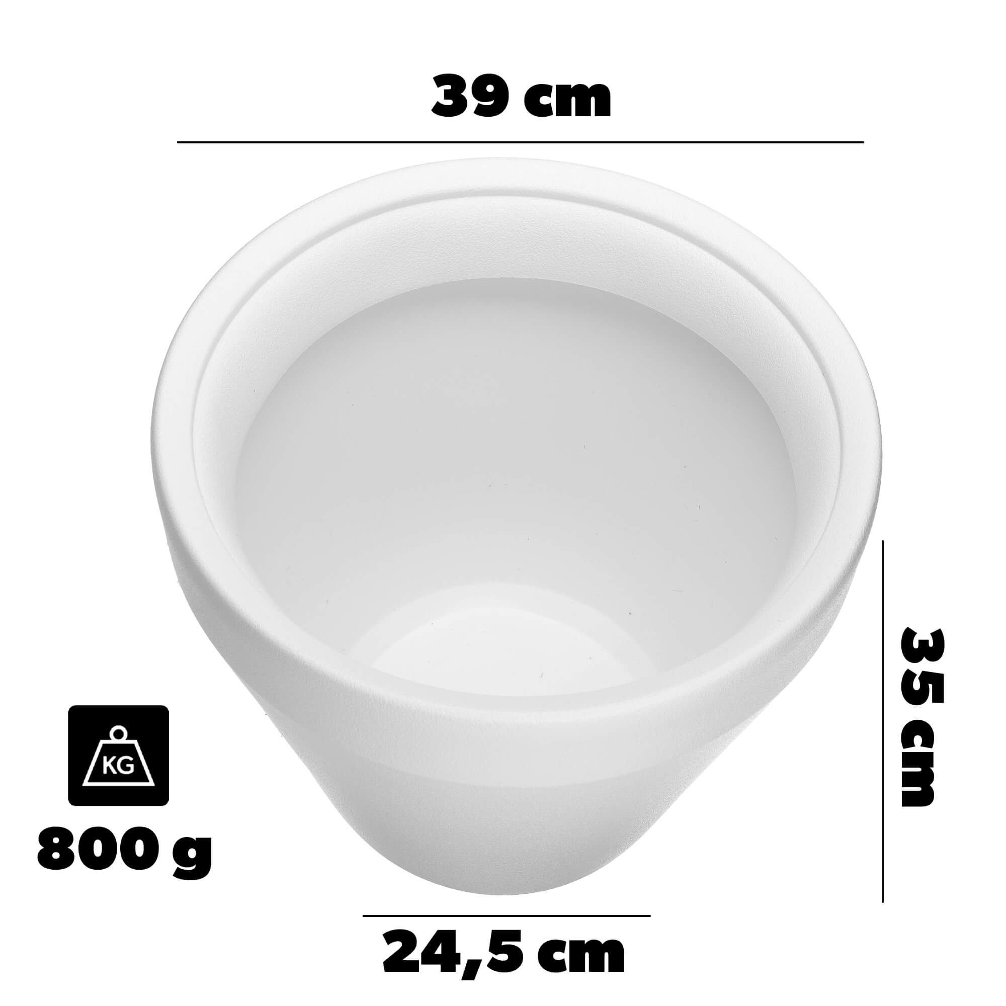 Donica na rośliny Carife 39 cm biała