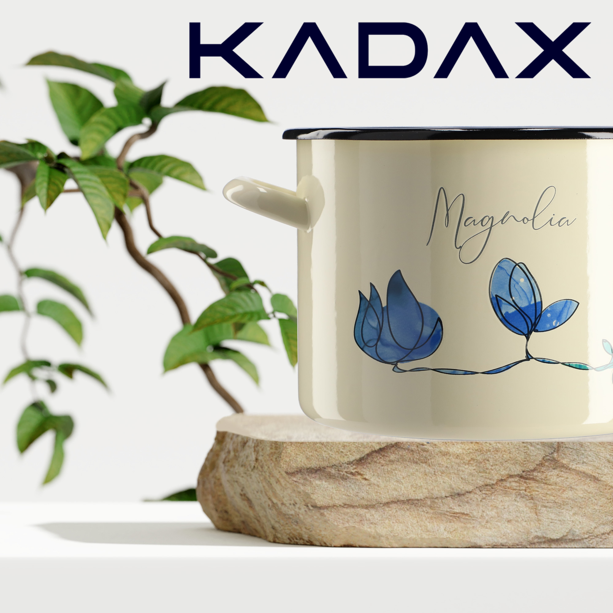Garnek Emaliowany Luca 7L, magnolia