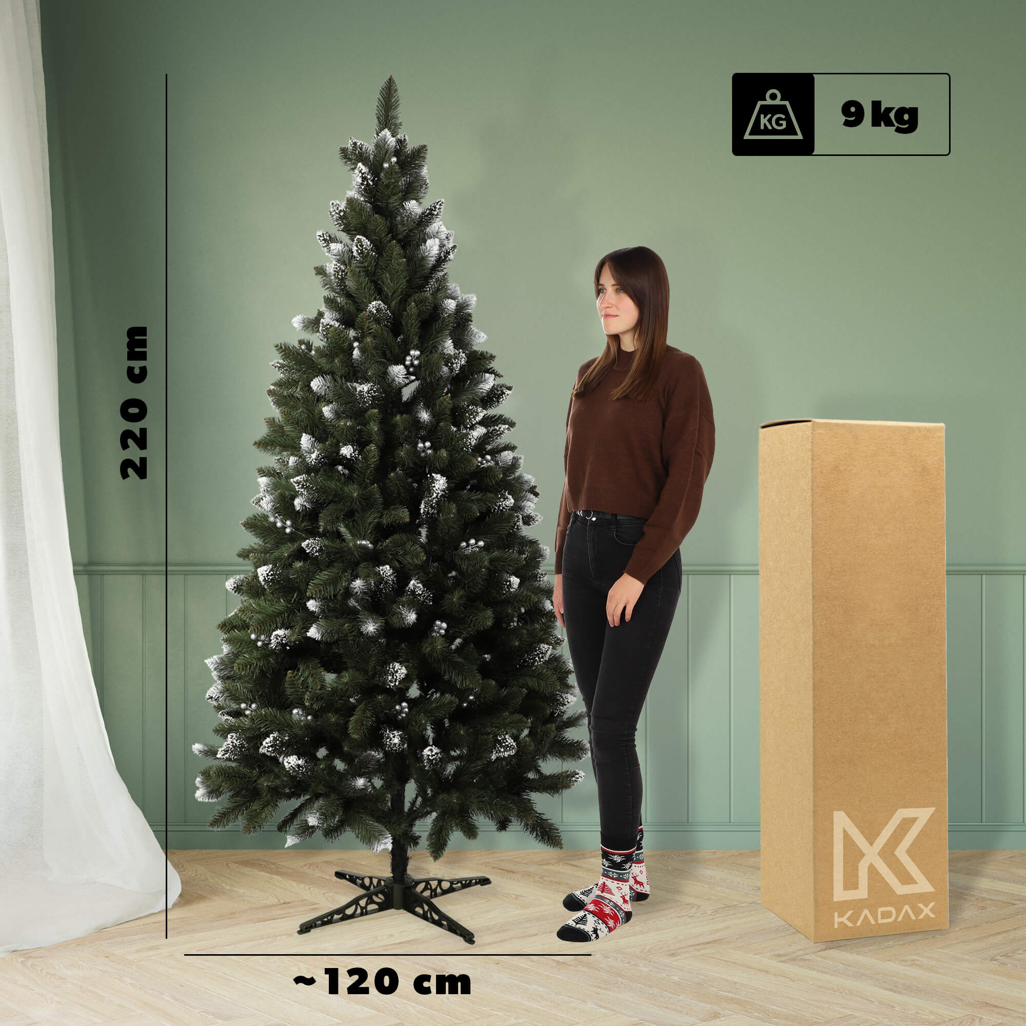 Choinka sztuczna sosna diamentowa Mantua 220 cm