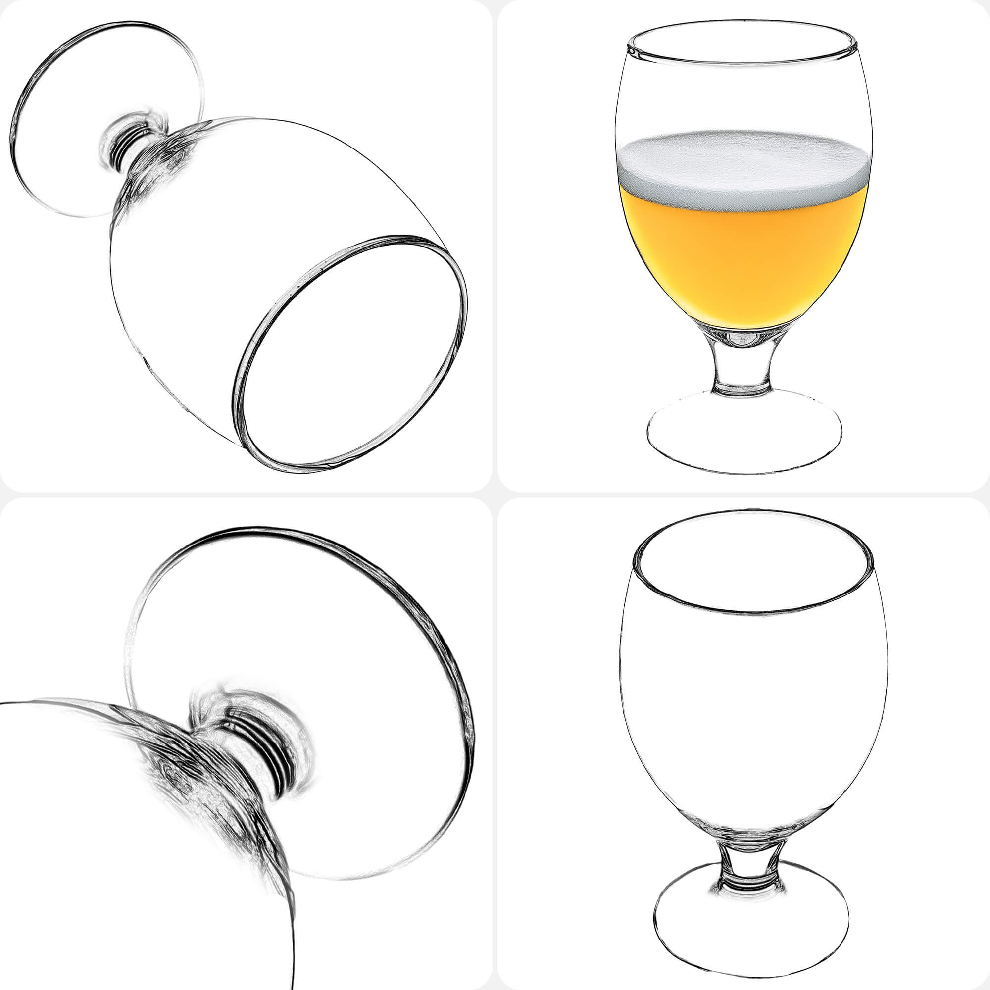 Kufle do piwa i zimnych napojów Forio 370 ml 1 szt.