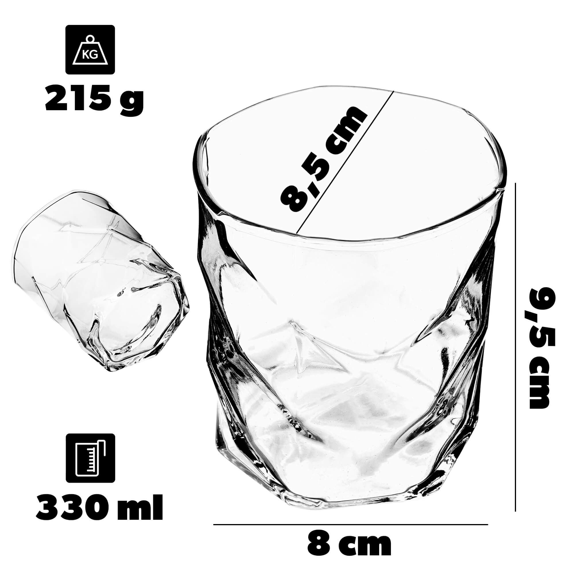 Szklanka do drinków i napojów Vieste 330 ml 1 szt.