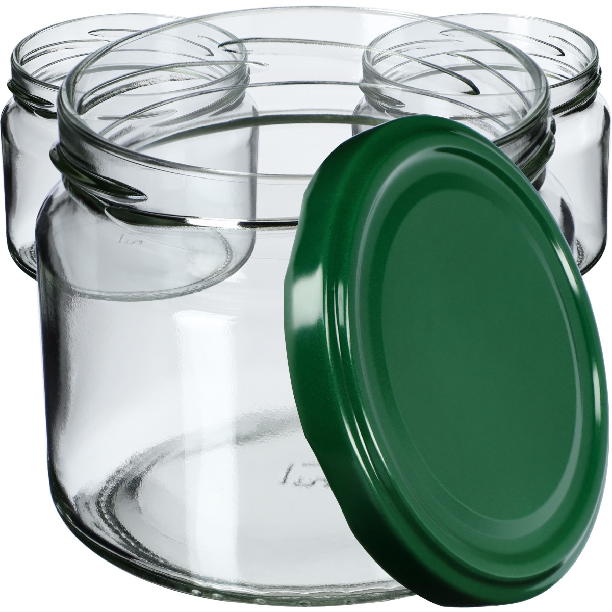 Słoiki na przetwory Sonka 330ml 10szt fi 82 mm + wieczka zielone