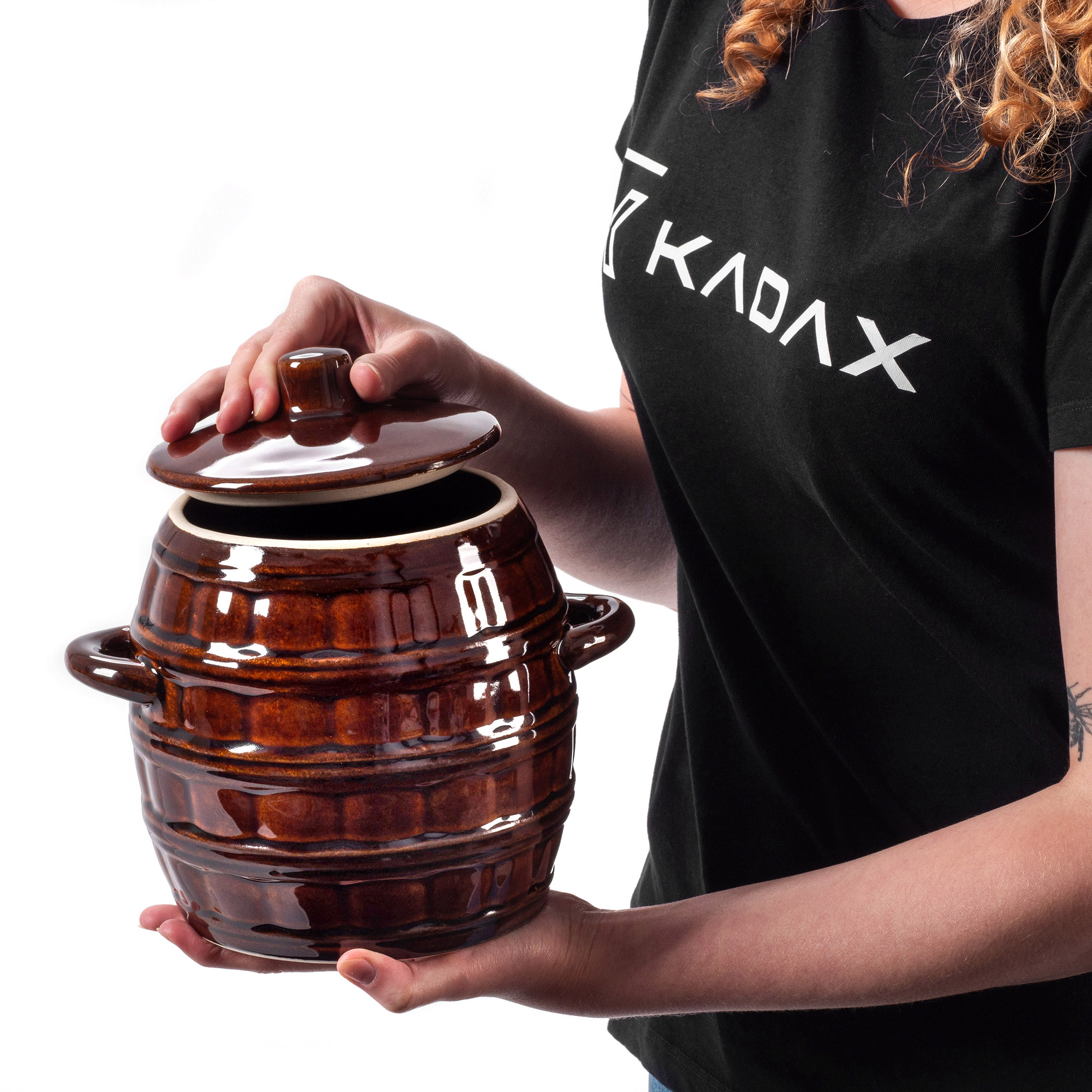 Beczka kamionkowa Helios 2.5L, z pokrywką