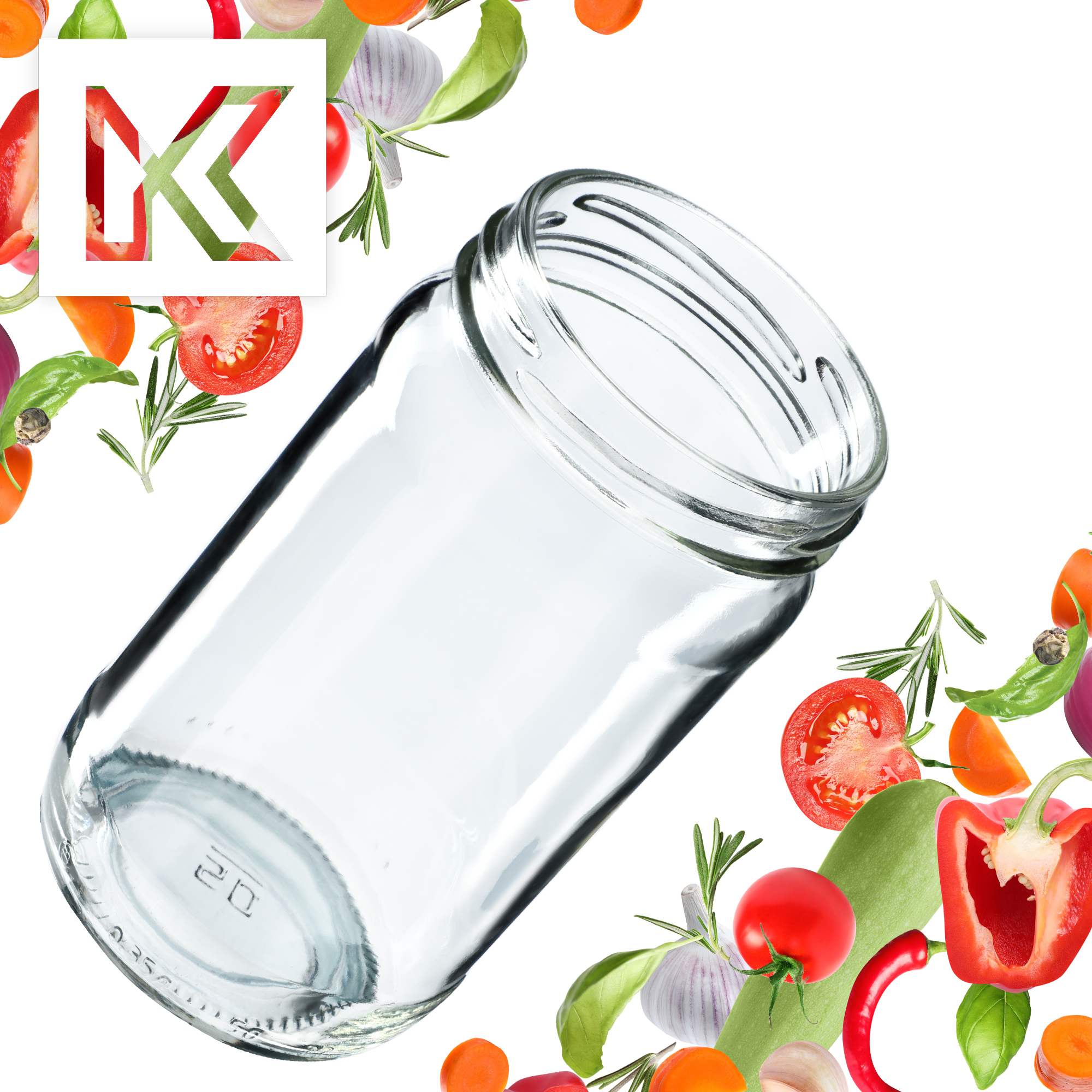 Słoiki na przetwory Gera 350ml fi 66 mm 50szt + wieczko Grzyby kosz