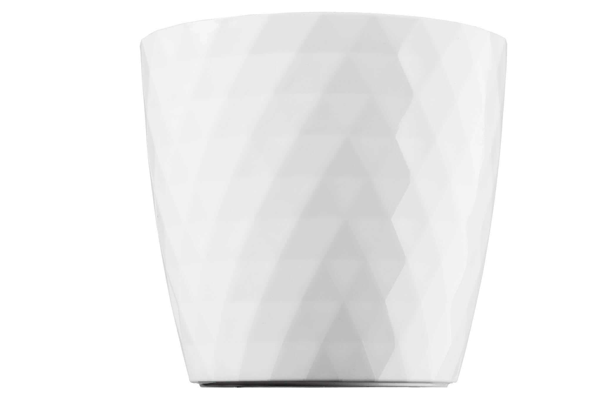 Doniczka na kwiaty z podstawką 18 cm, biała