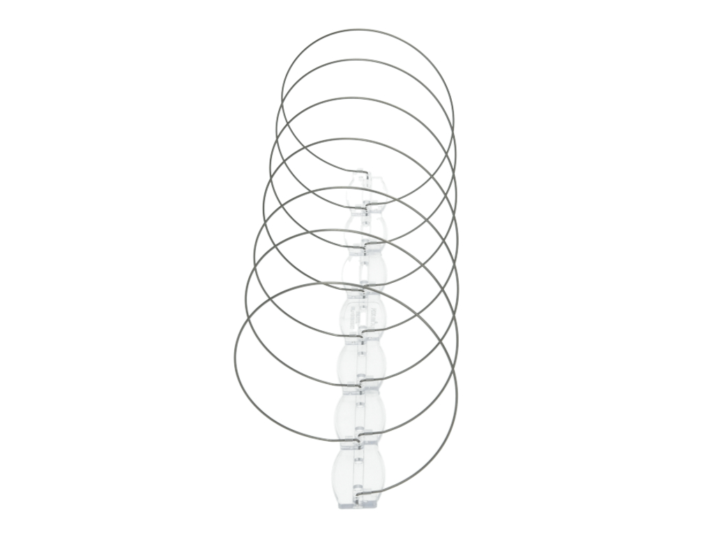 Spirala na ptaki 33 x 10 cm, srebrna, 1 szt.