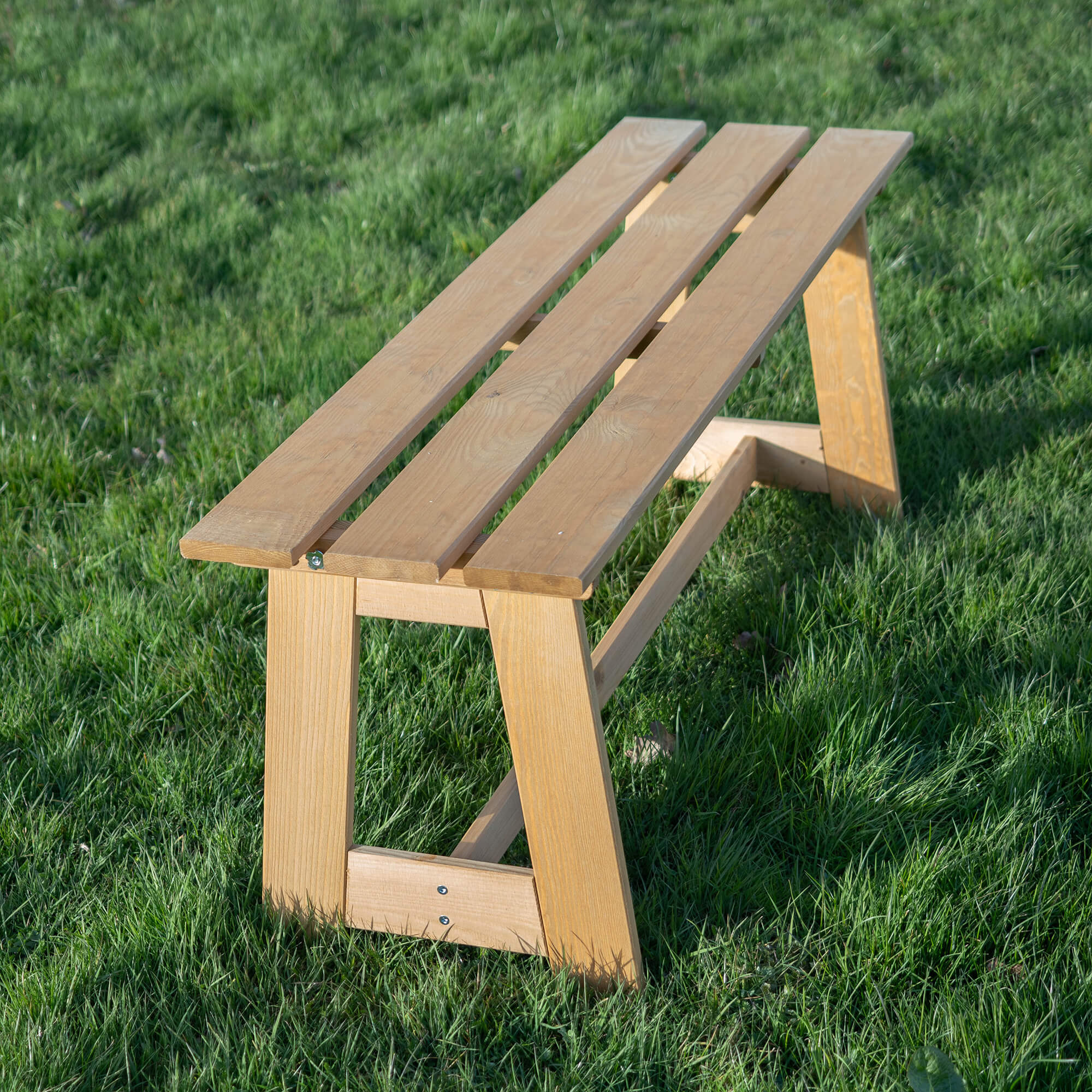 Ławka prosta Motte 119 x 35 cm złoty dąb